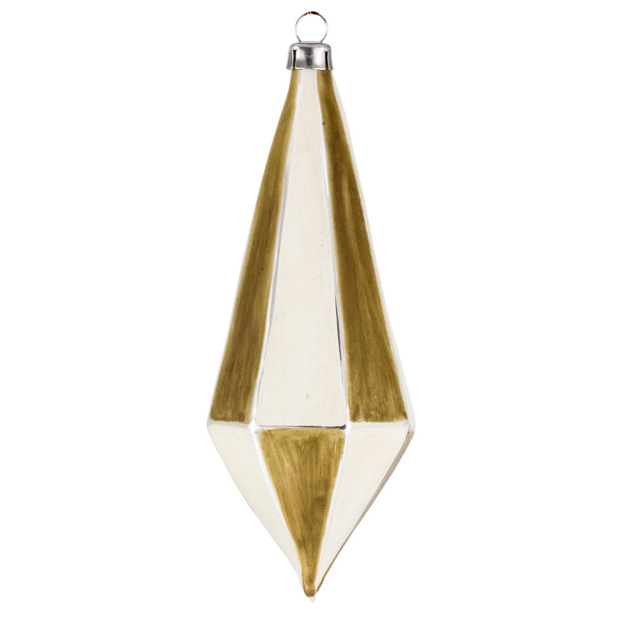 Art Déco Edition "Creme - Gold“ - 10 Teile - Christbaumschmuck aus Glas
