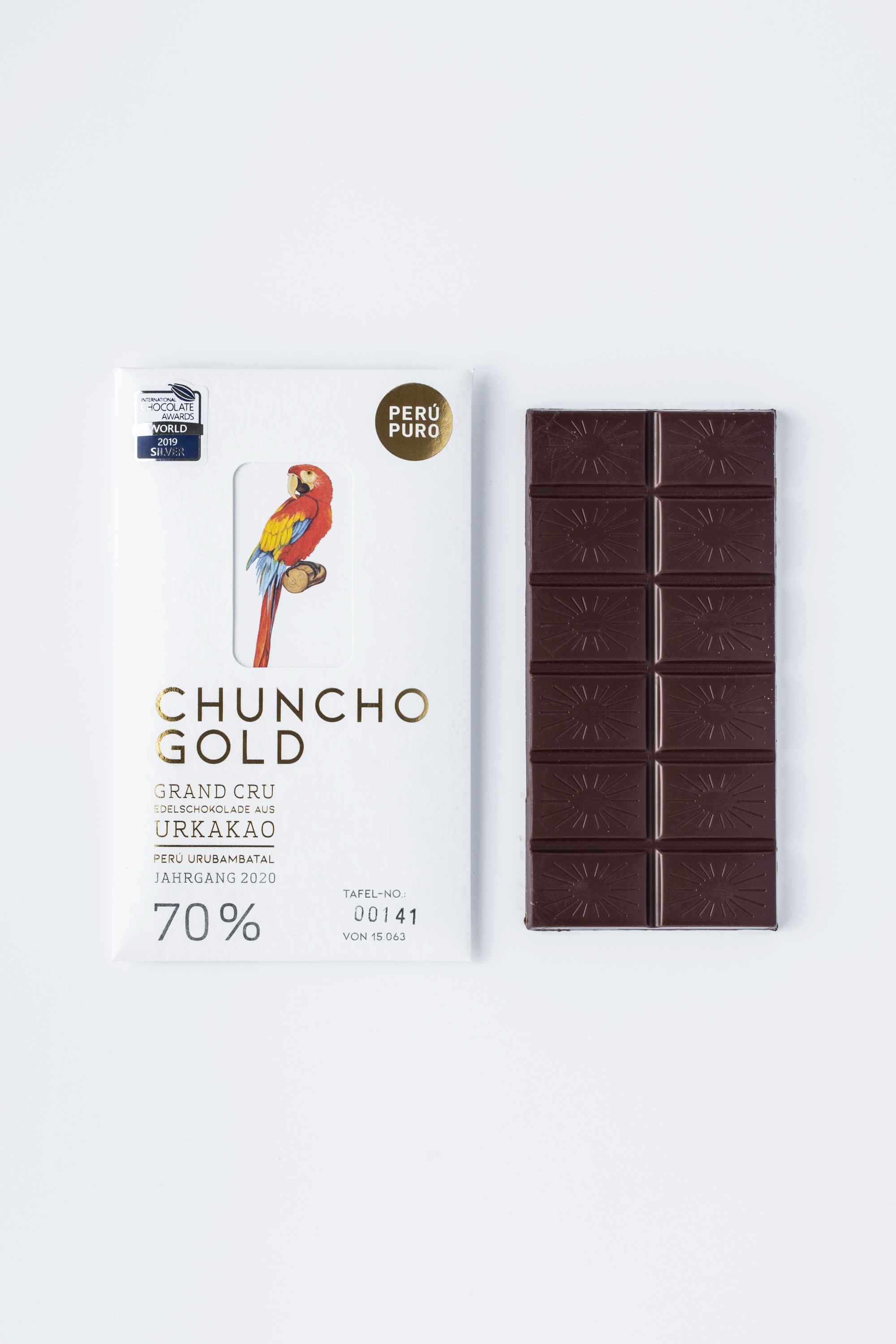 Chuncho Gold - 70% - GRAND CRU Edelschokolade aus Urkakao - Perù Puro Chuncho Gold - 70% - GRAND CRU Edelschokolade aus Urkakao - Perù Puro