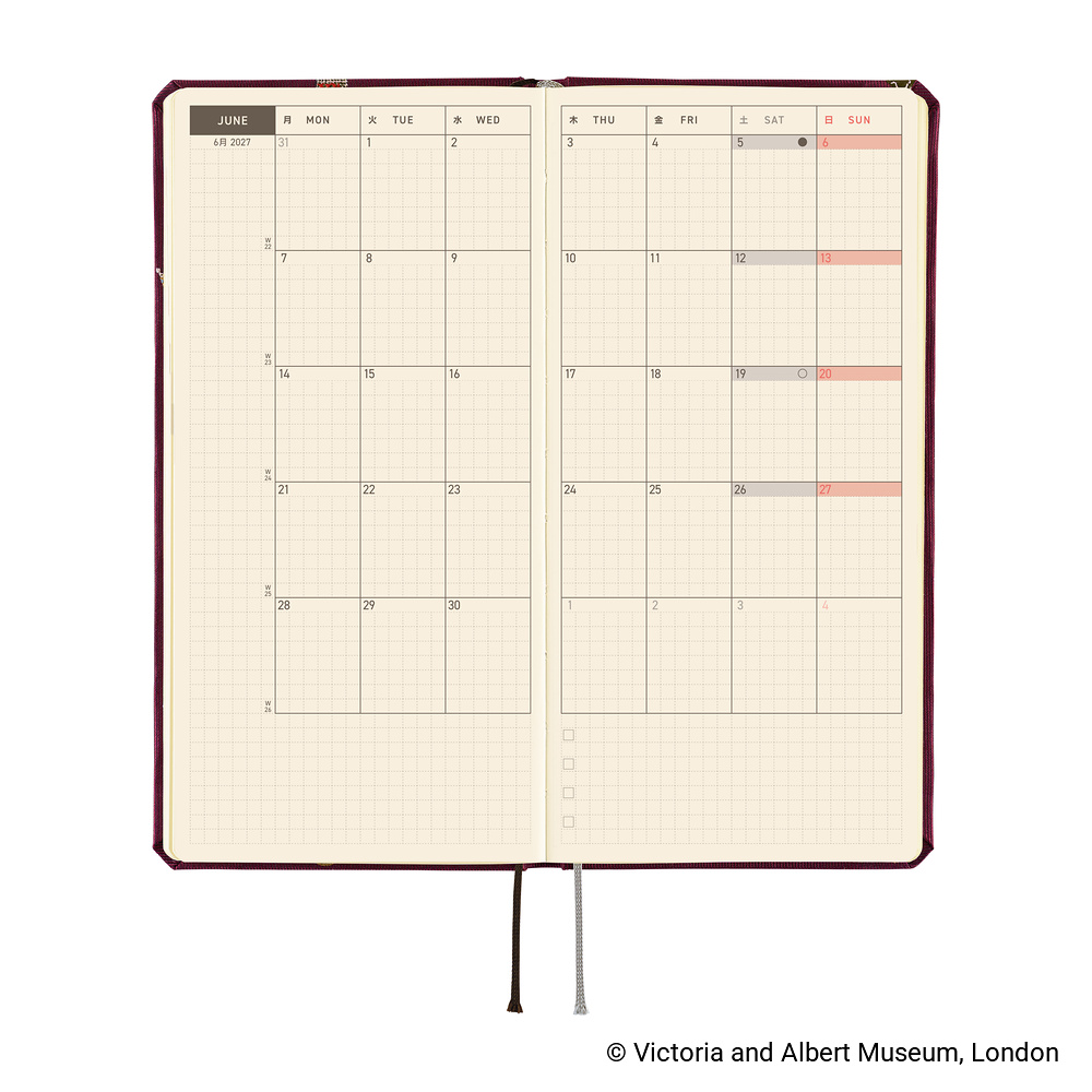 Weeks 2027 englisch – V&A Series: Welcome to the V&A | Hobonichi