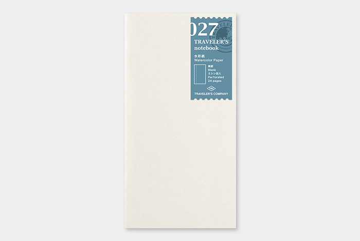 027- Aquarellpapier, perforiert - TRAVELER'S Notebook Refill von TRAVELER'S COMPANY JAPAN aus der Kategorie Einlagen und Zubehör für Größe "Regular" mit der Artikelnummer 14401006