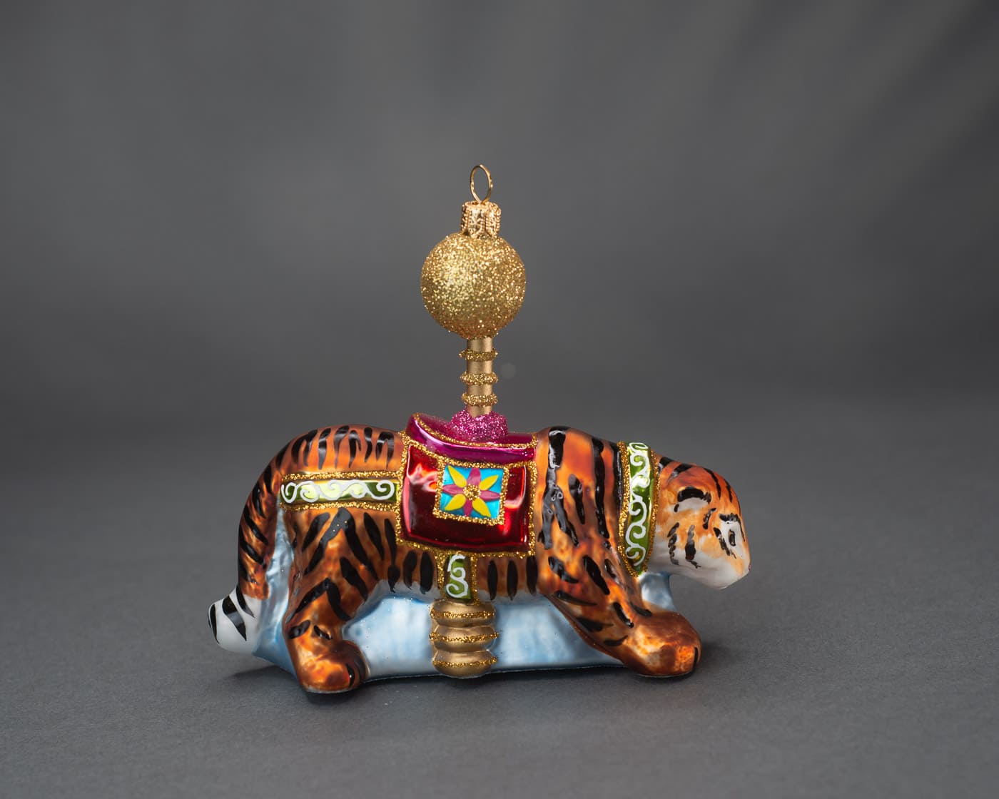 Tiger Karusselltier - Christbaumschmuck aus Glas von Hanco aus der Kategorie Christbaumschmuck mit der Artikelnummer 2605.01