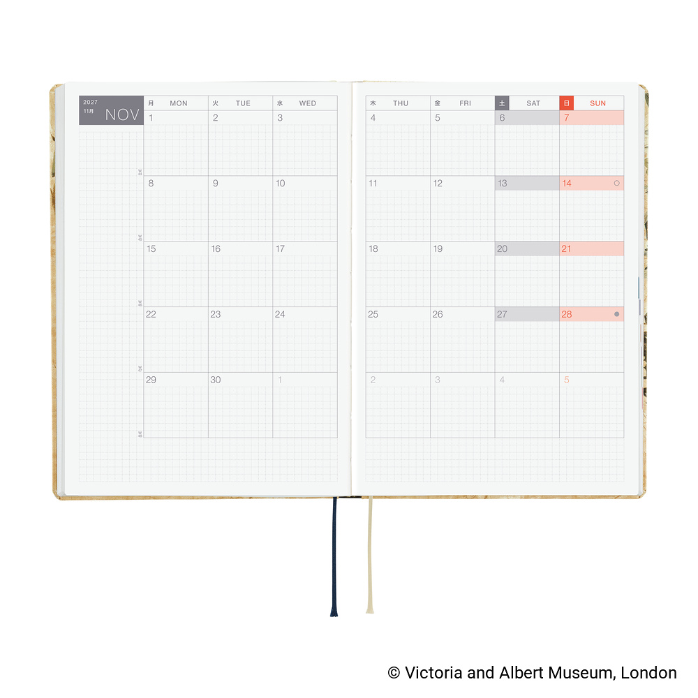 HON A5 2027 englisch – V&A Series: Vine | Hobonichi