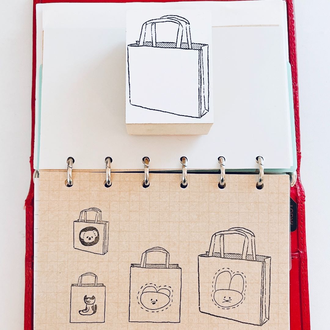 "Paper bag L-b" - Nico Recipe - Japanischer Stempel "Paper bag L-b" - Nico Recipe - Japanischer Stempel