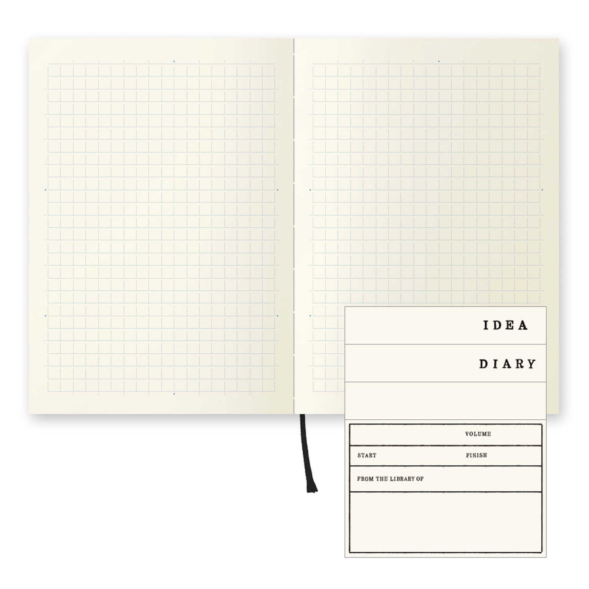 MD Notebook - A6 - kariert / grid - Midori Notizbuch