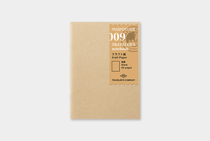 009 - Kraftpapier Notizheft - TRAVELER'S Notebook Refill Passport von TRAVELER'S COMPANY JAPAN aus der Kategorie Einlagen und Zubehör für Größe "Passport" mit der Artikelnummer 14373006