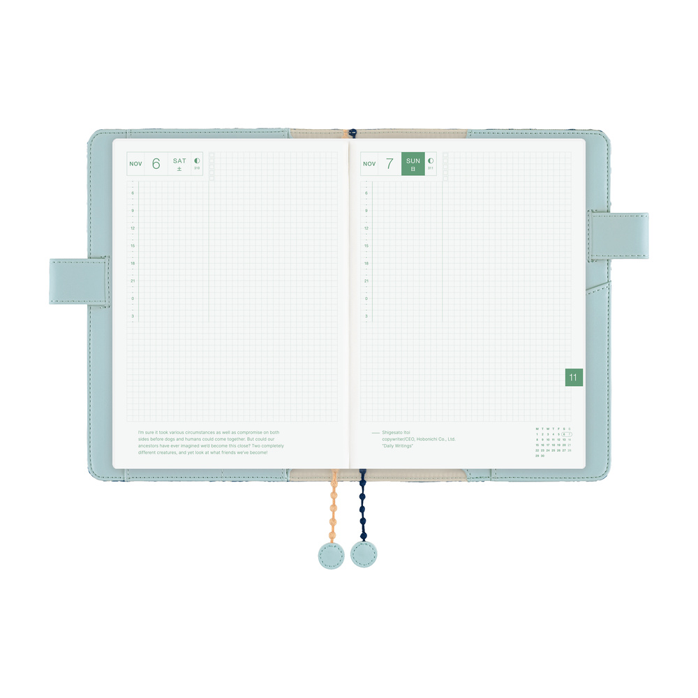 Hülle A5 Cousin – minä perhonen: felice (Blue) | Hobonichi