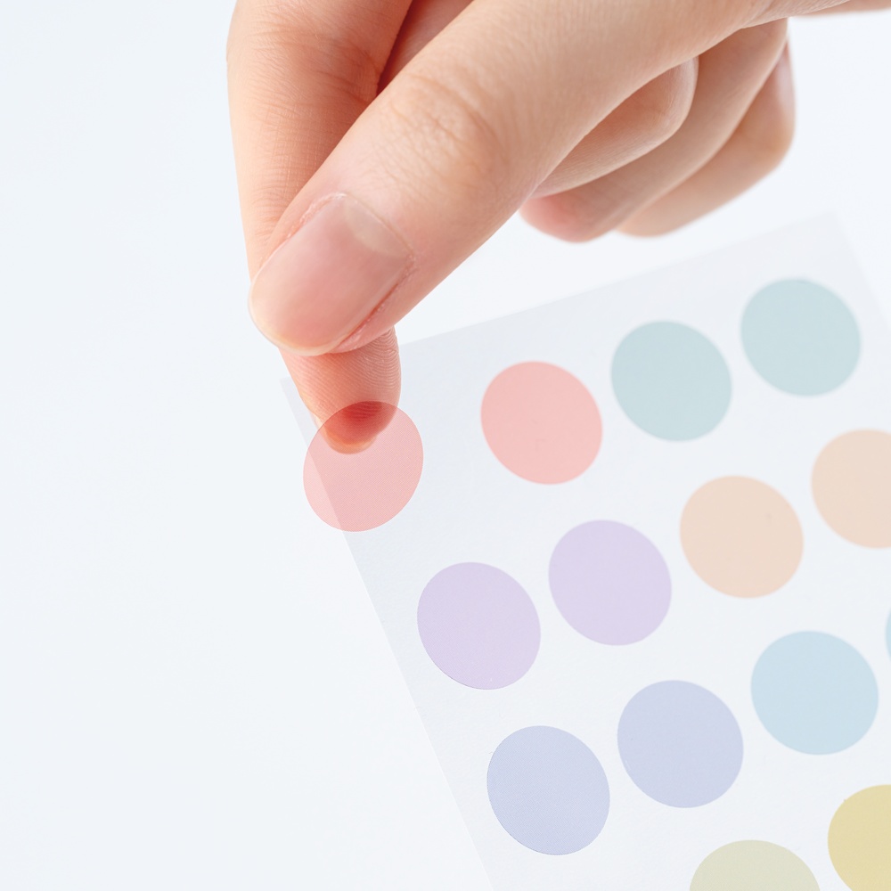 Punkt-Sticker transparent – TSUKI no IRO: 15 mm | Hobonichi
