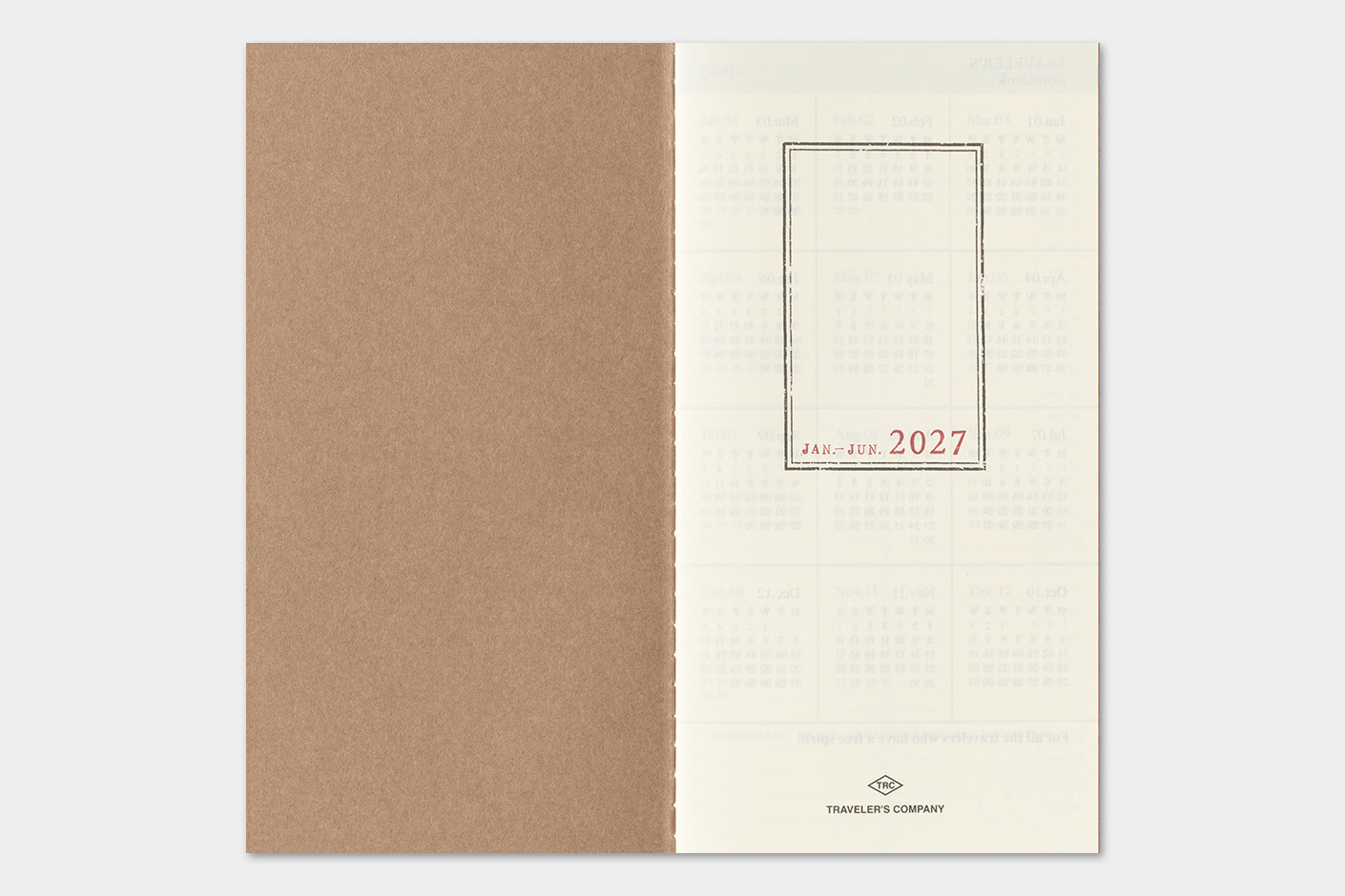 2027 Kalender (Wochenansicht Vertikal) - TRAVELER'S Notebook Refill