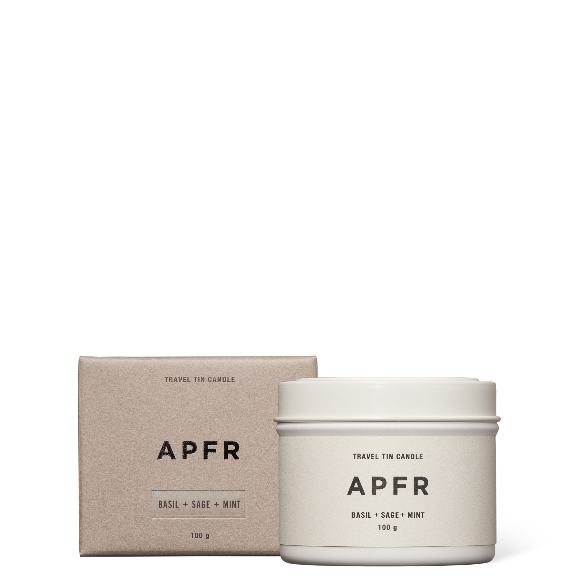 Duftkerze "Basil + Sage + Mint" - Travel Tin - APFR Apotheke Fragrance Japan