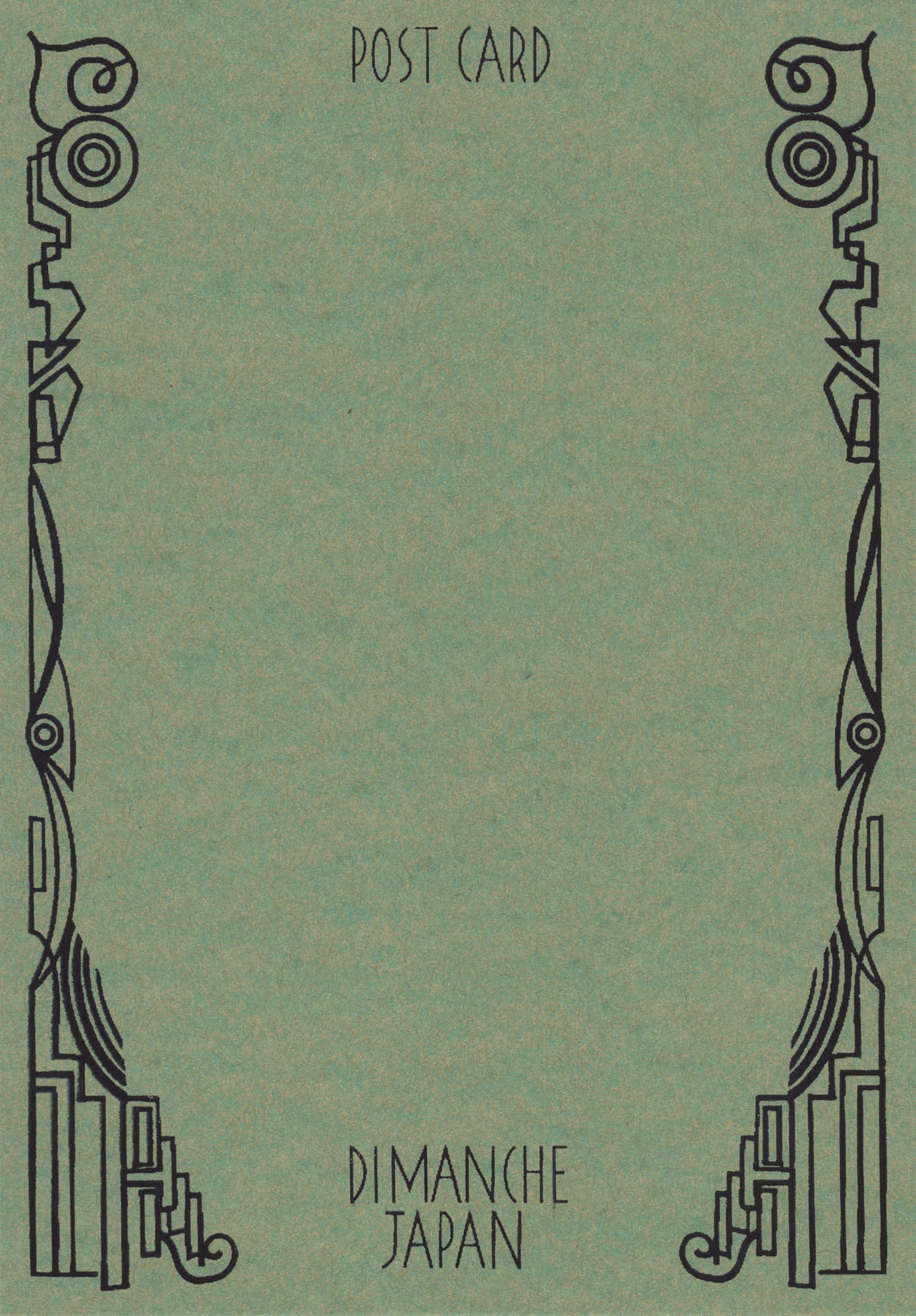 Walfisch - Siebdruck Postkarte von Dimanche