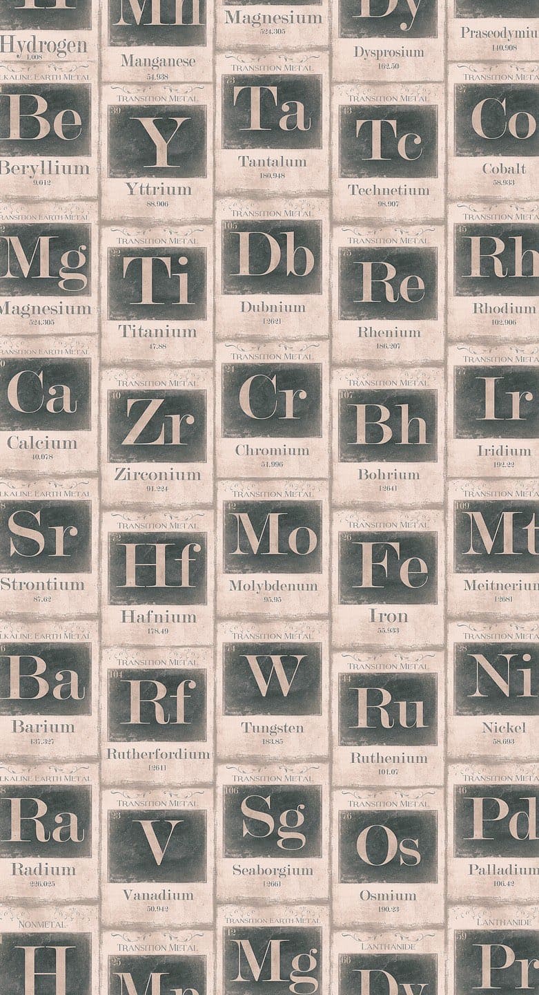 Tapete PERIODIC TABLE SAND von MINDTHEGAP aus der Kategorie MIND THE GAP mit der Artikelnummer WP20041