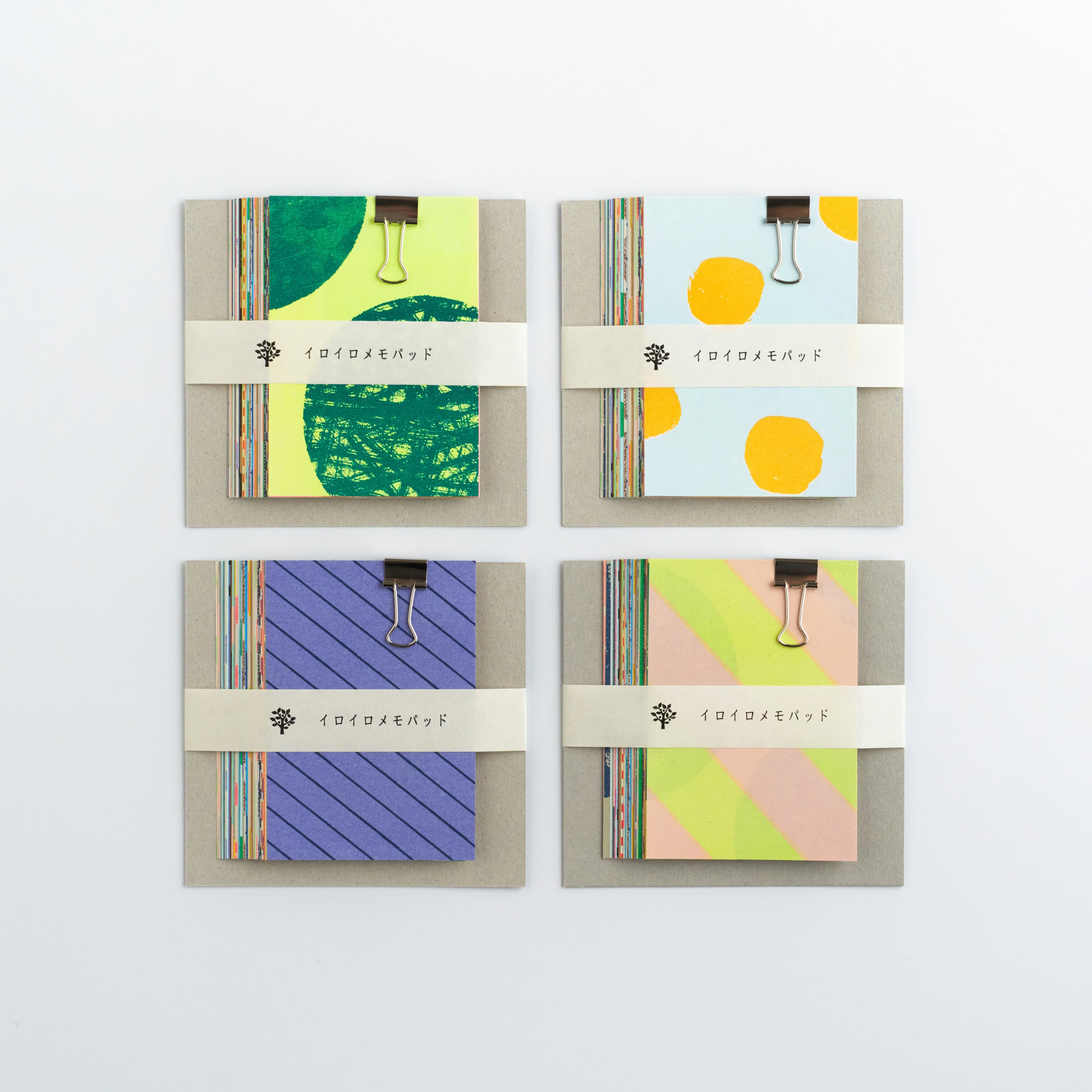 Iroiro Memo Pad Polka Dot Stripes - S - Mizushima Iroiro Memo Pad Polka Dot Stripes - S - Mizushima