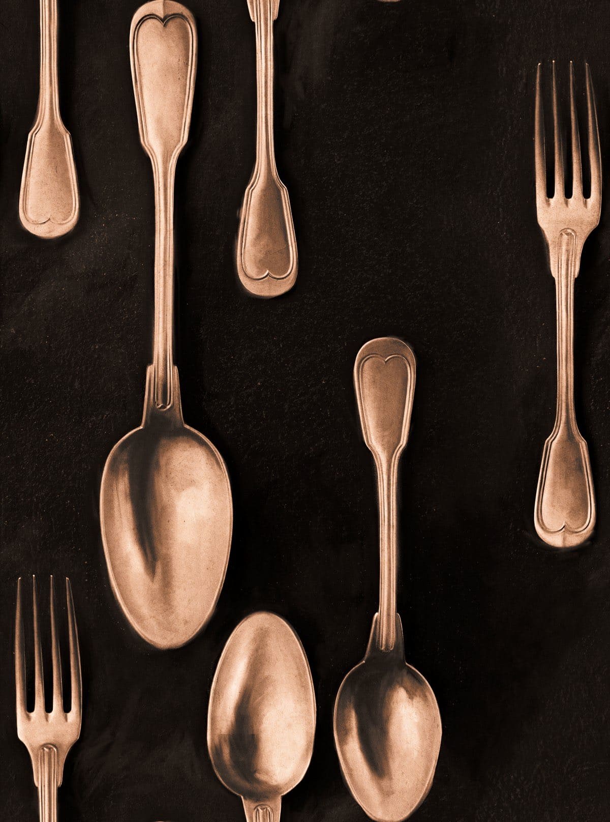 Tapete CUTLERY COPPER von MINDTHEGAP aus der Kategorie MIND THE GAP mit der Artikelnummer WP20247