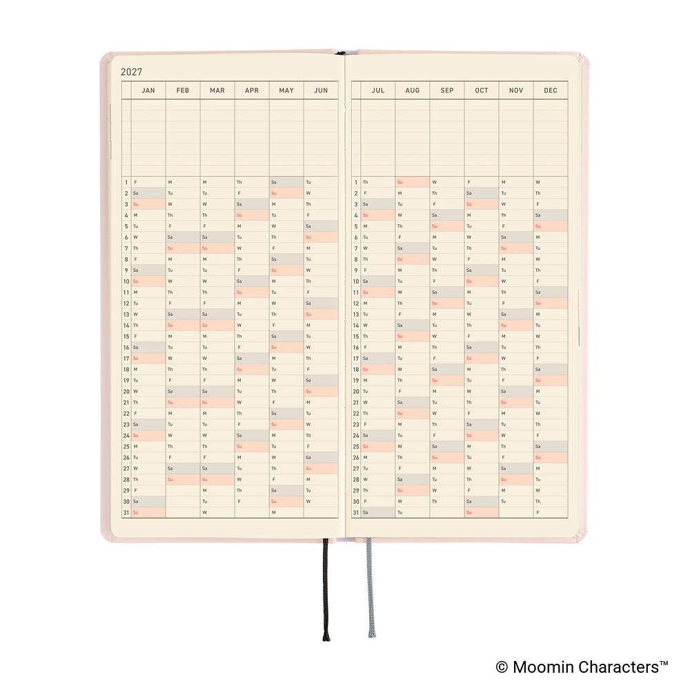 Weeks 2027 englisch – Moomin: At the Table | Hobonichi