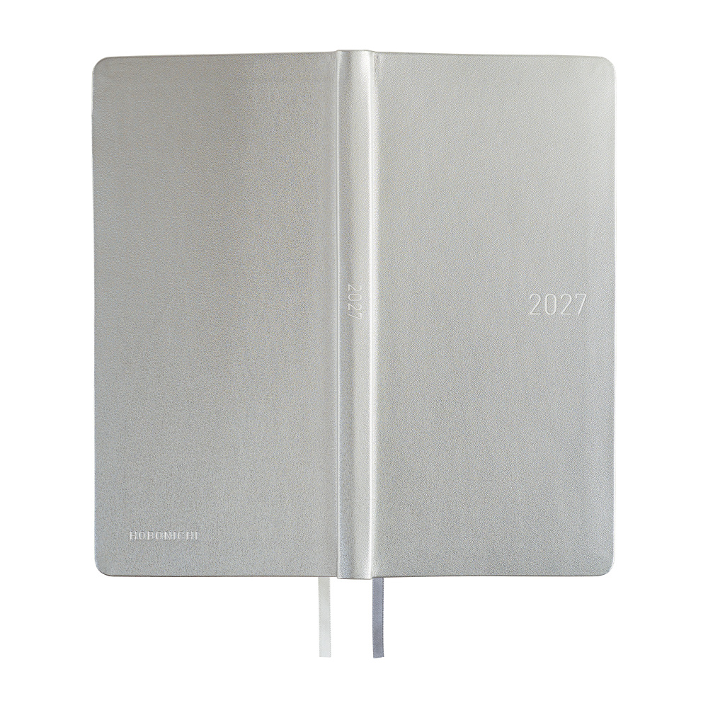 Weeks 2027 englisch – Leather: Noble Silver | Hobonichi