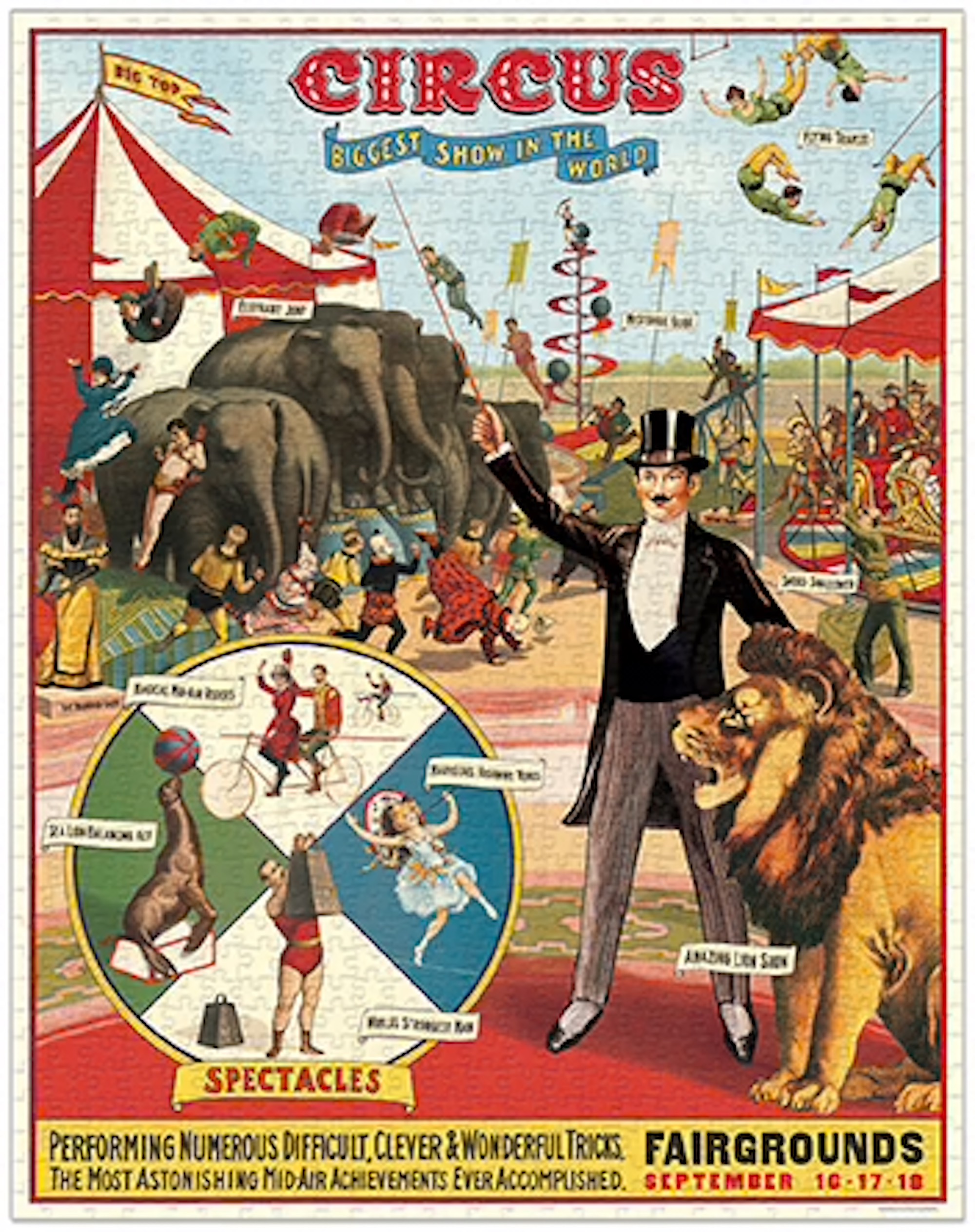 Circus - Vintage Puzzle von Cavallini - 1.000 Teile Circus - Vintage Puzzle von Cavallini - 1.000 Teile