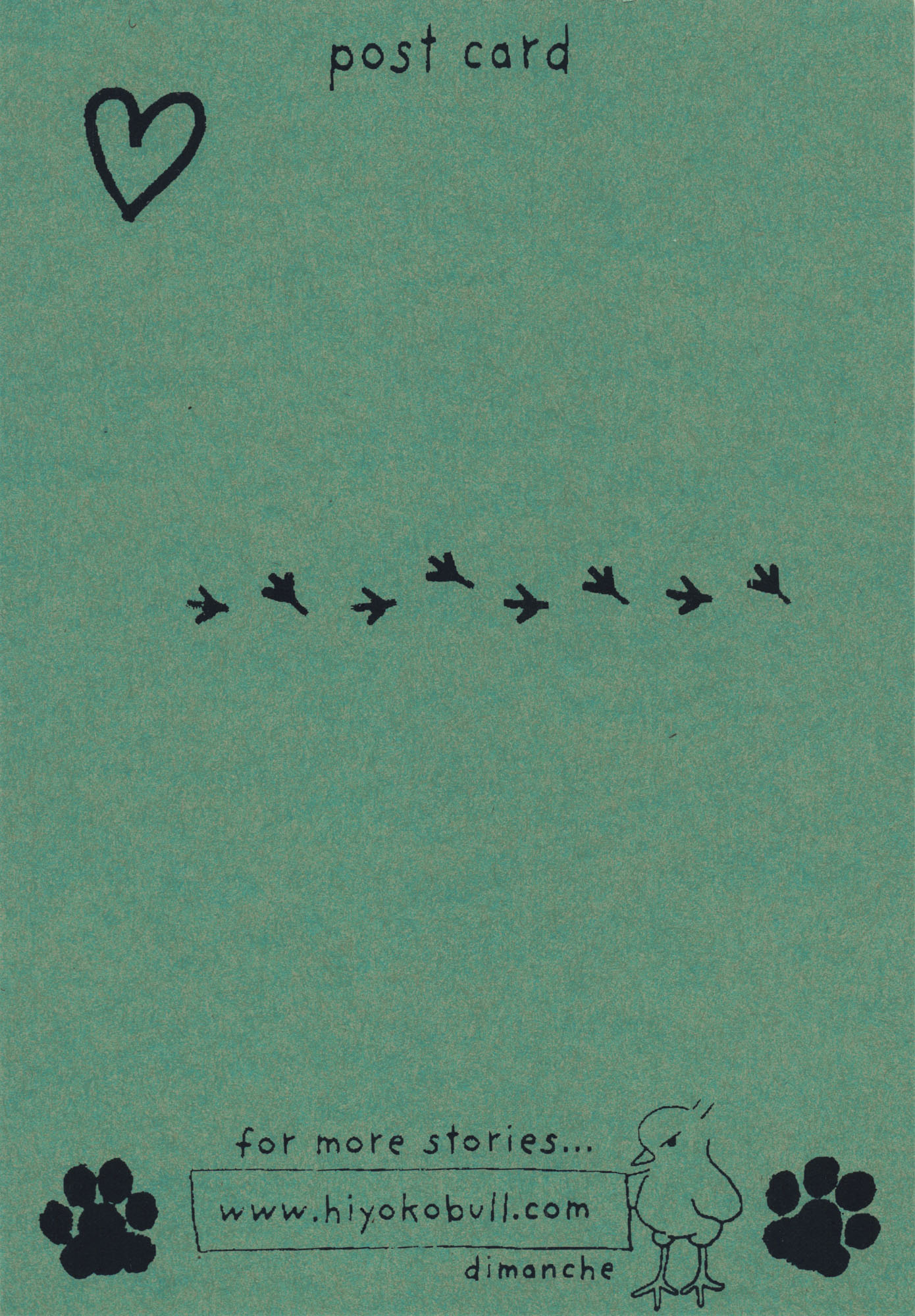 Feel the breeze - Siebdruck Postkarte von Dimanche