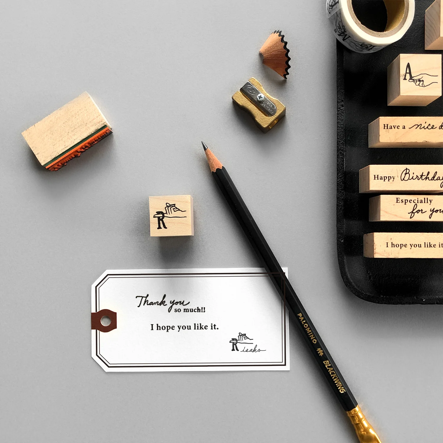 Alphabet und Zahlen mit Hand - Knoopworks - Japanischer Stempel