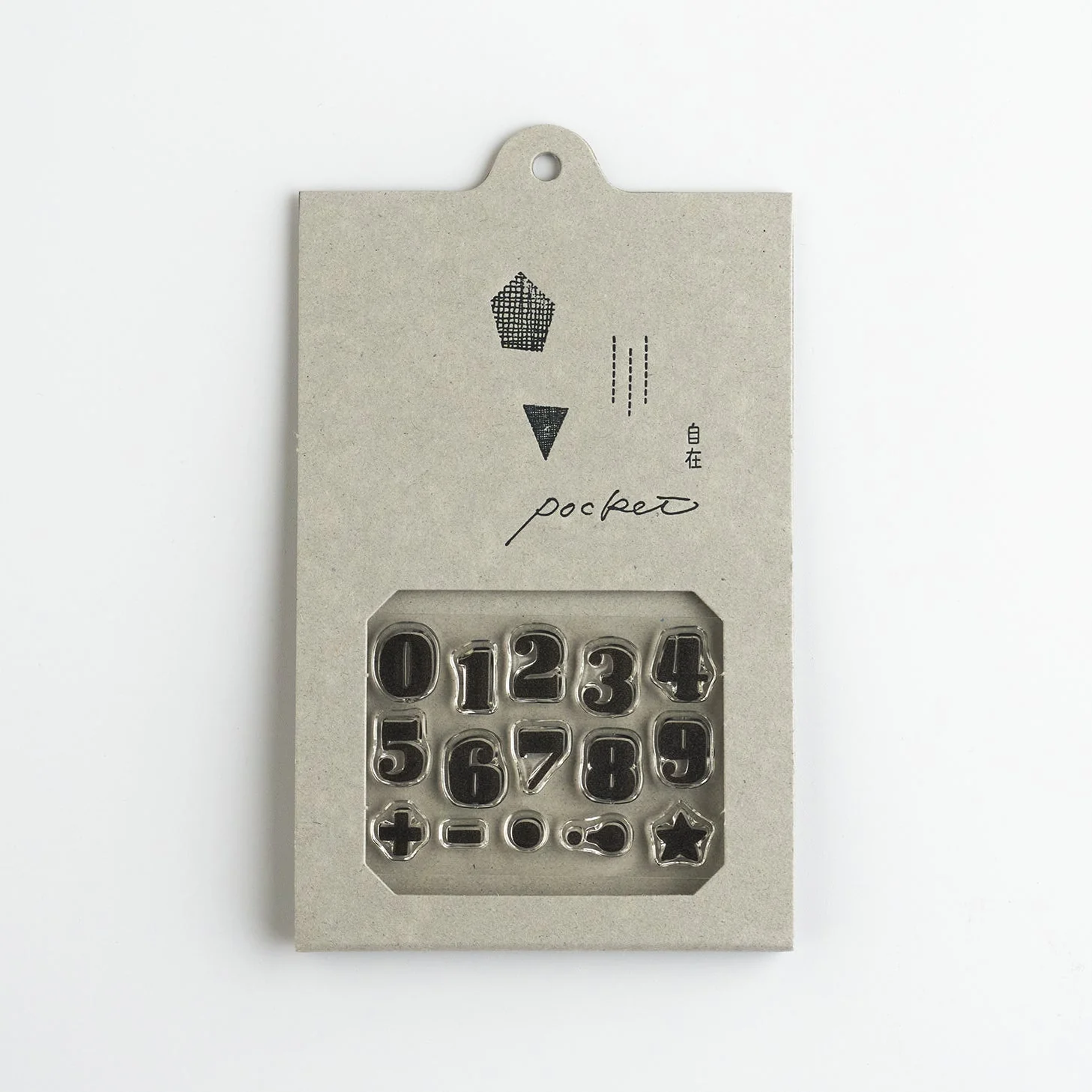 Acrylstempel Set "Pocket Number" - Mizushima Acrylstempel Set "Pocket Number" - Mizushima