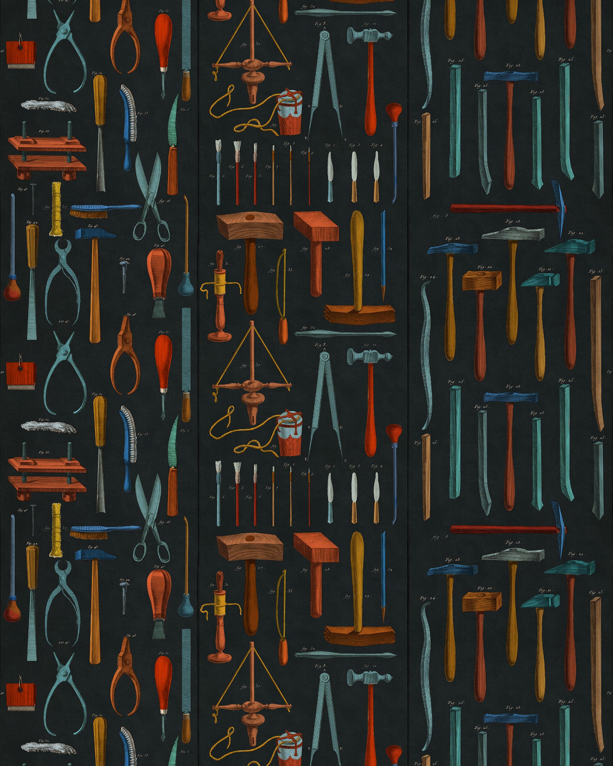 Tapete OLD TOOLS Anthracite-WP20598-MINDTHEGAP-MIND THE GAP Tapete OLD TOOLS Anthracite von MINDTHEGAP aus der Kategorie MIND THE GAP mit der Artikelnummer WP20598