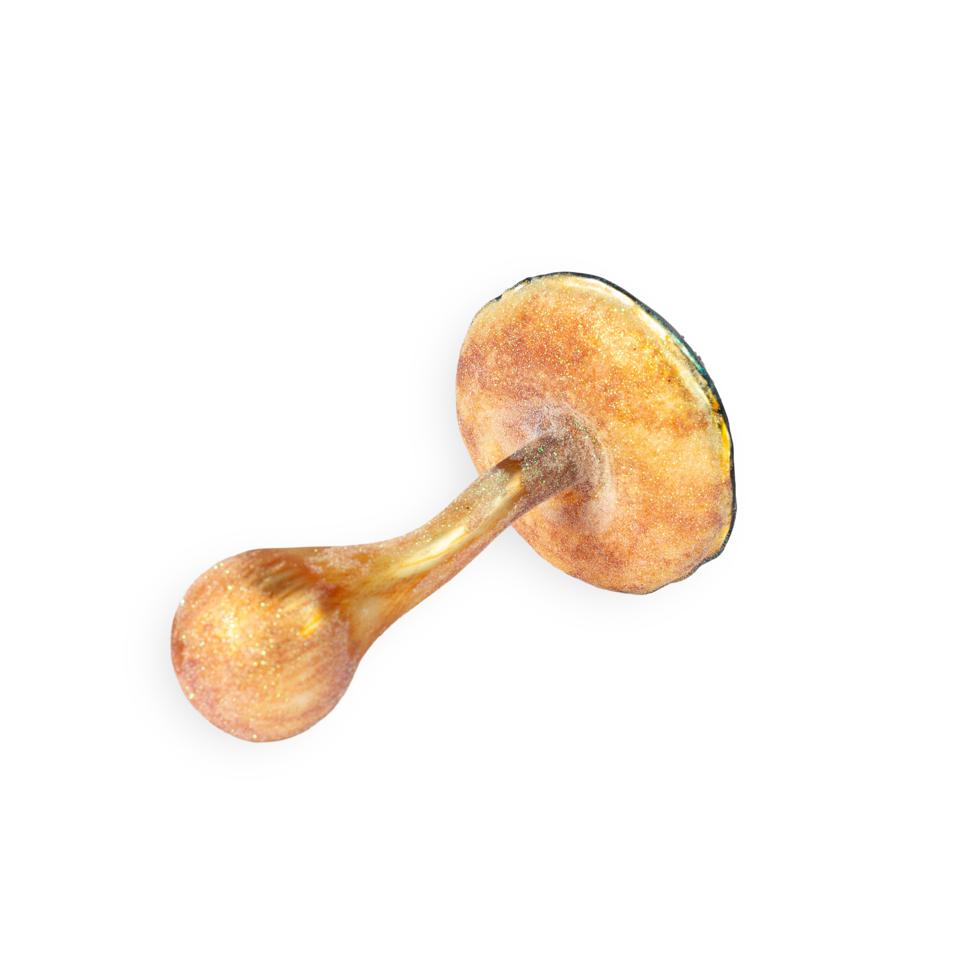 Pilz Dunkelblau - Christbaumschmuck - Freigeformte Glaskunst aus Polen