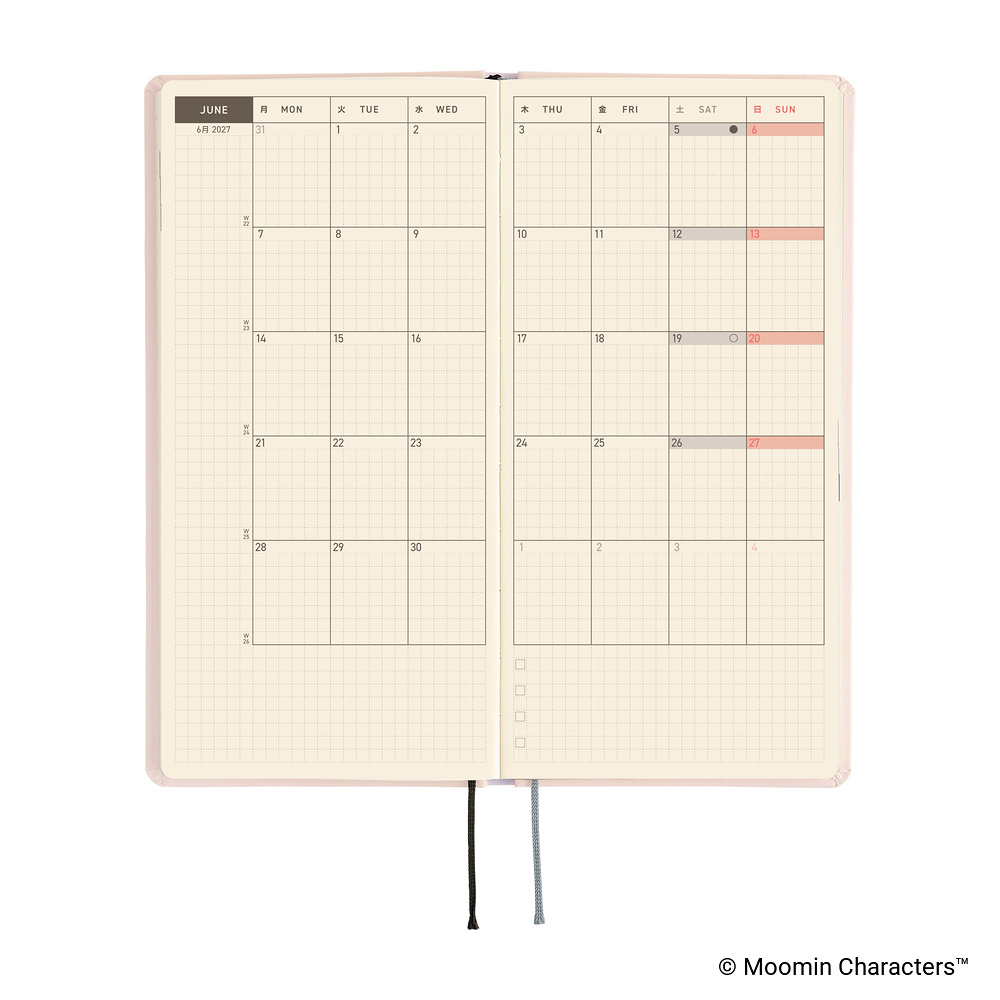 Weeks 2027 englisch – Moomin: At the Table | Hobonichi