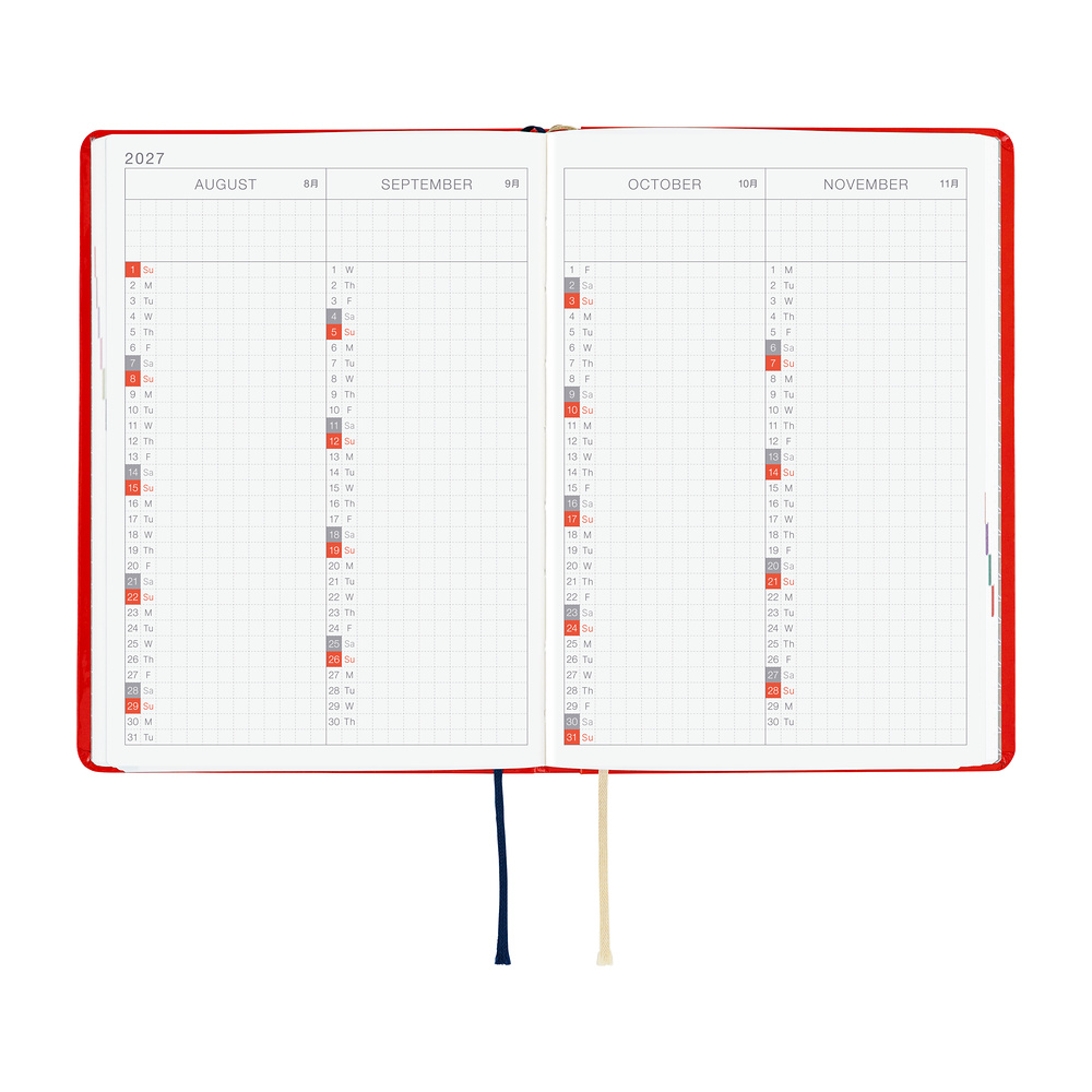 HON A6 2027 englisch – Yumi Kitagishi: White Cat and Rabbit’s Tea Room | Hobonichi