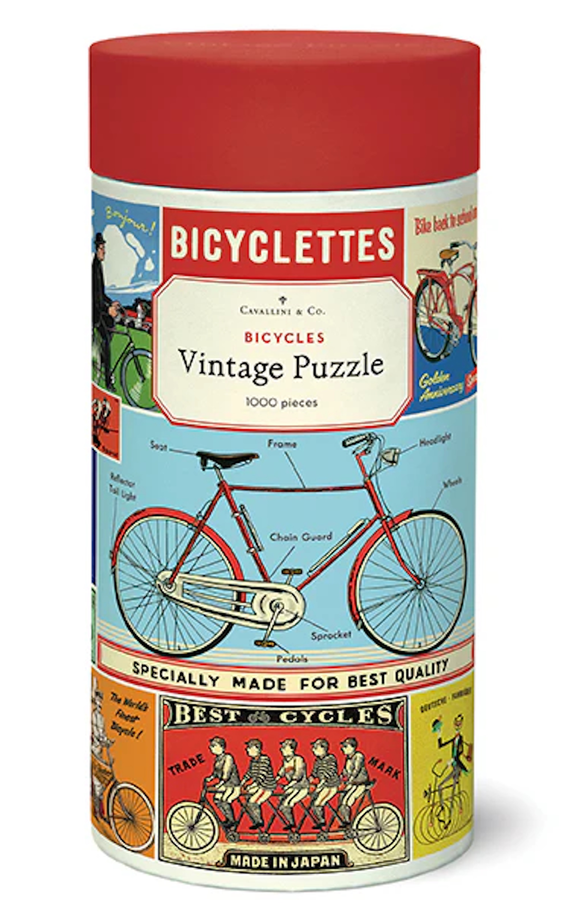 Bicycles - Vintage Puzzle von Cavallini - 1.000 Teile Bicycles - Vintage Puzzle von Cavallini - 1.000 Teile