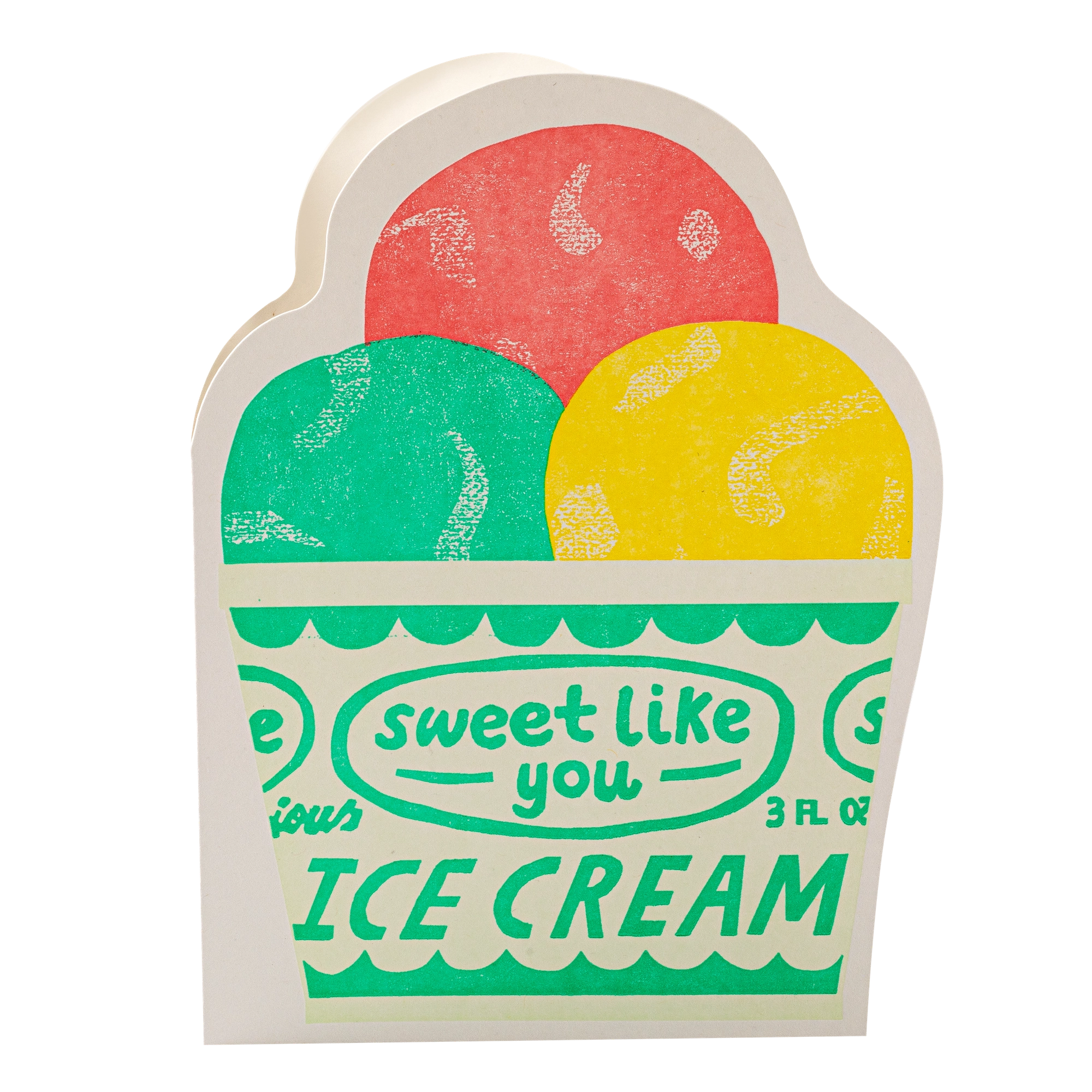 "Ice Cream Pot" - 3D Klappkarte - Cut-Out Card von Archivist