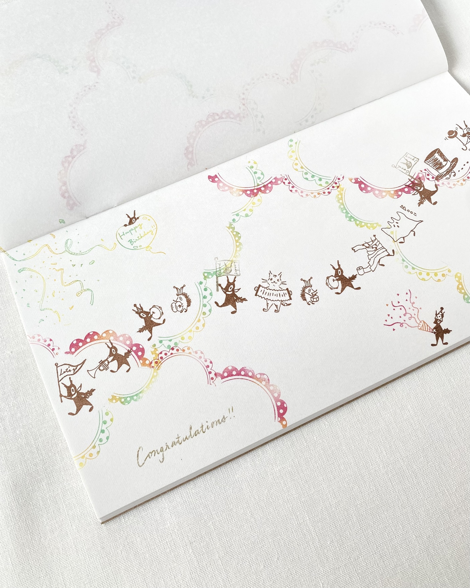 Eichhörnchen mit Halstuch - Japanischer Stempel