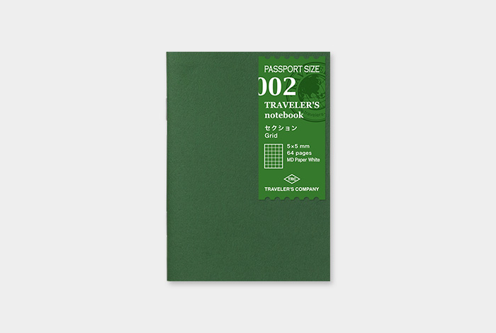 002 - kariertes Notizbuch - TRAVELER'S Notebook Refill Passport