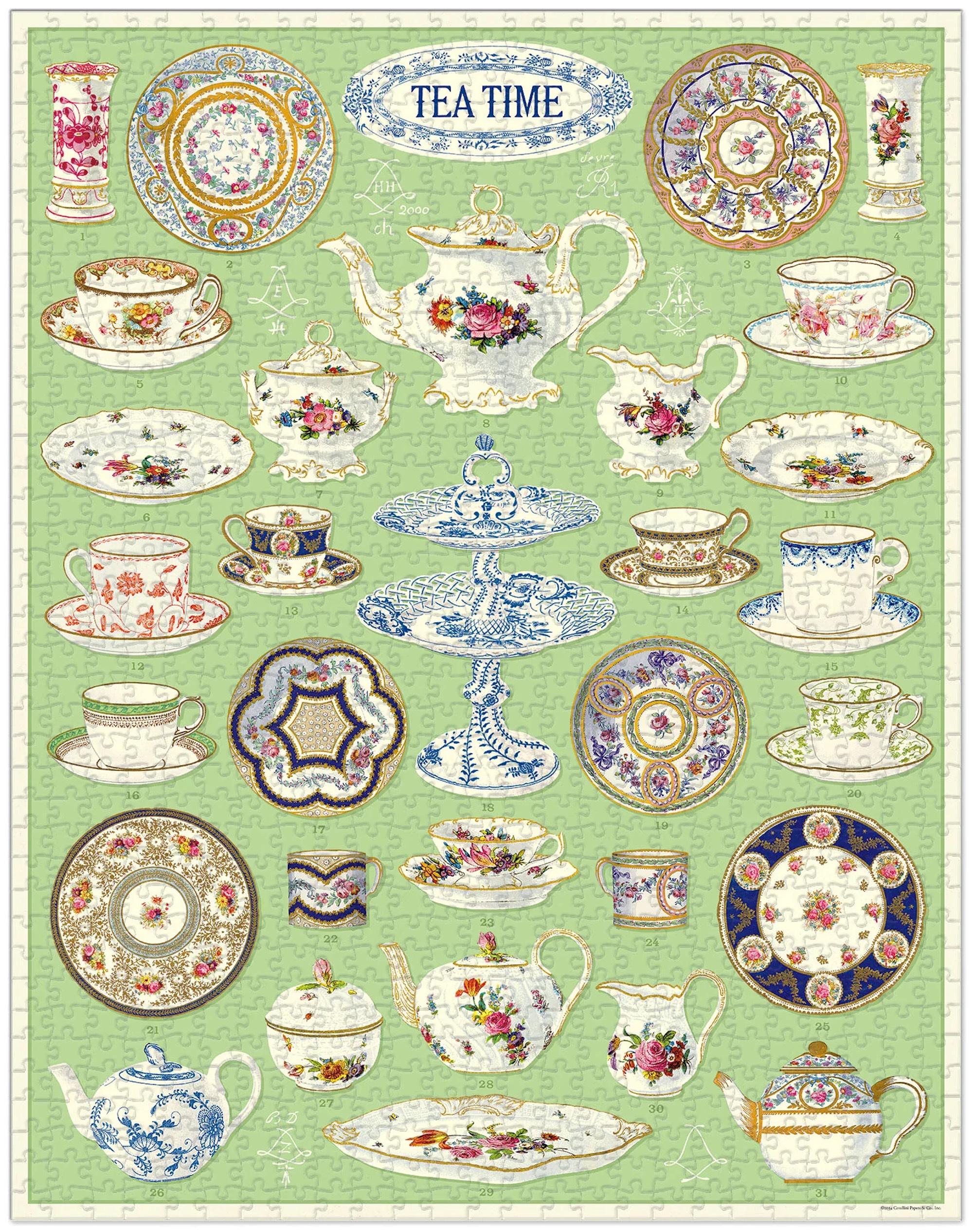 Tea Time - Vintage Puzzle von Cavallini - 1.000 Teile Tea Time - Vintage Puzzle von Cavallini - 1.000 Teile