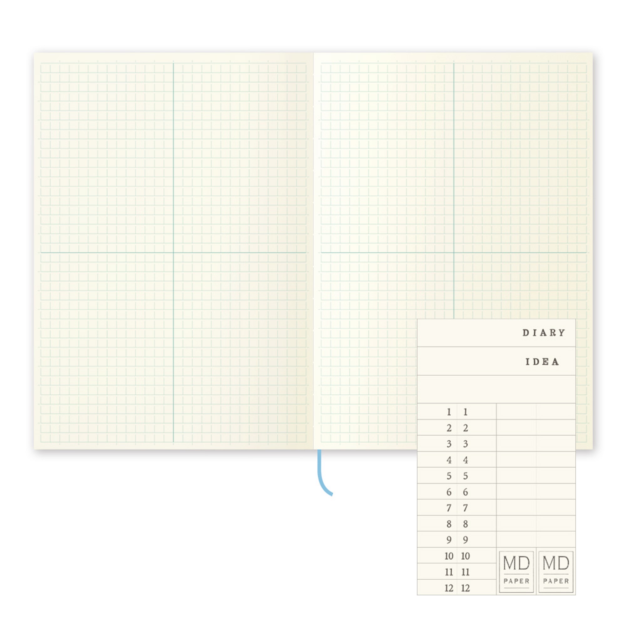 MD Notebook Journal - A5 - Grid Block - Midori Notizbuch