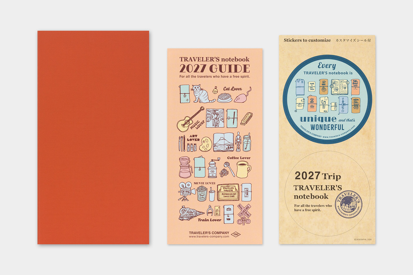 2027 Kalender (Monatsansicht) - TRAVELER'S Notebook Refill
