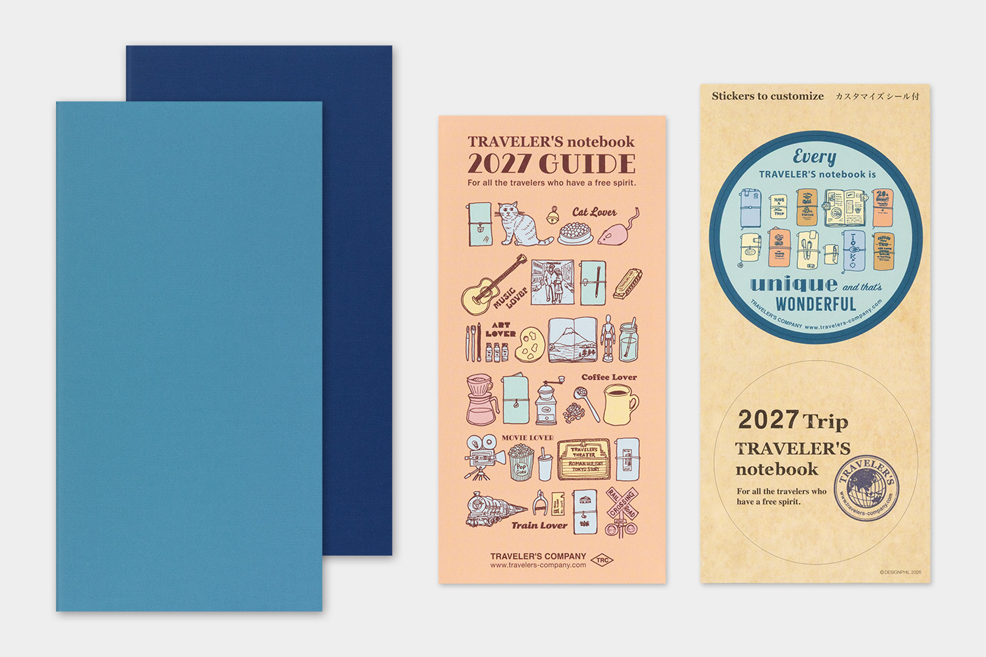 2027 Kalender (Wochenansicht + Memo) - TRAVELER'S Notebook Refill