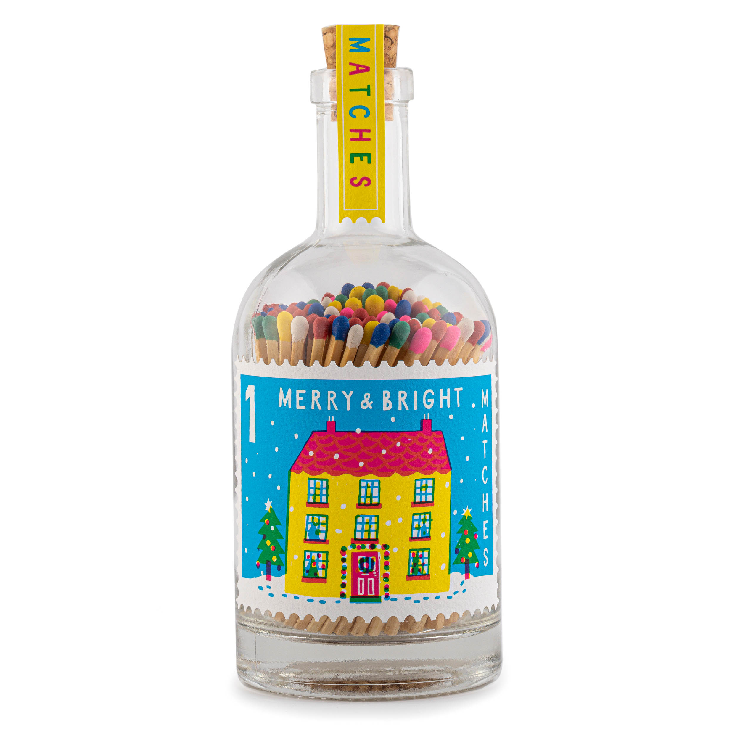 Streichhölzer "Merry & Bright" im Glas - Streichholzflasche von Archivist