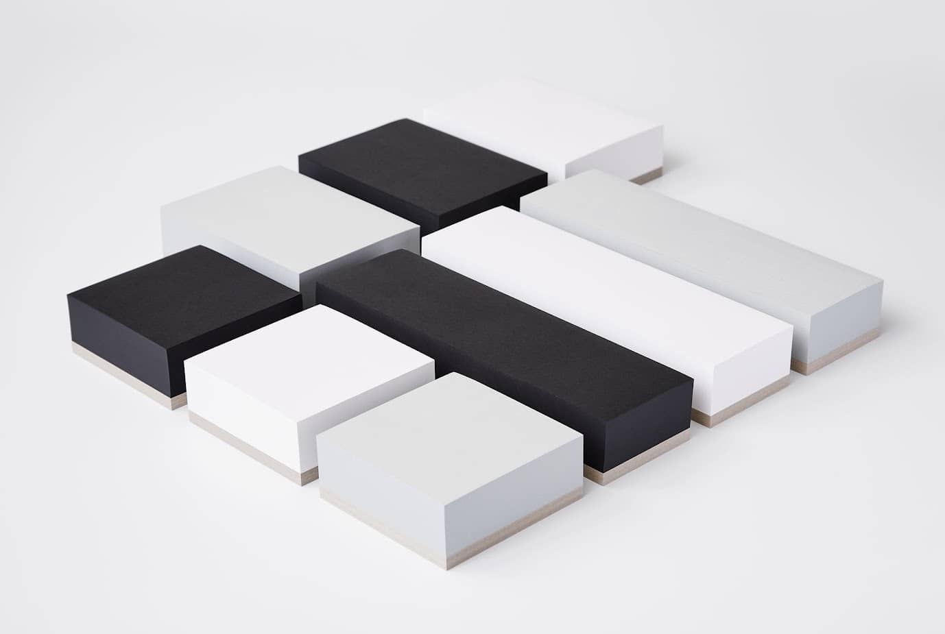 Whte Gray and Black Memo Blocks