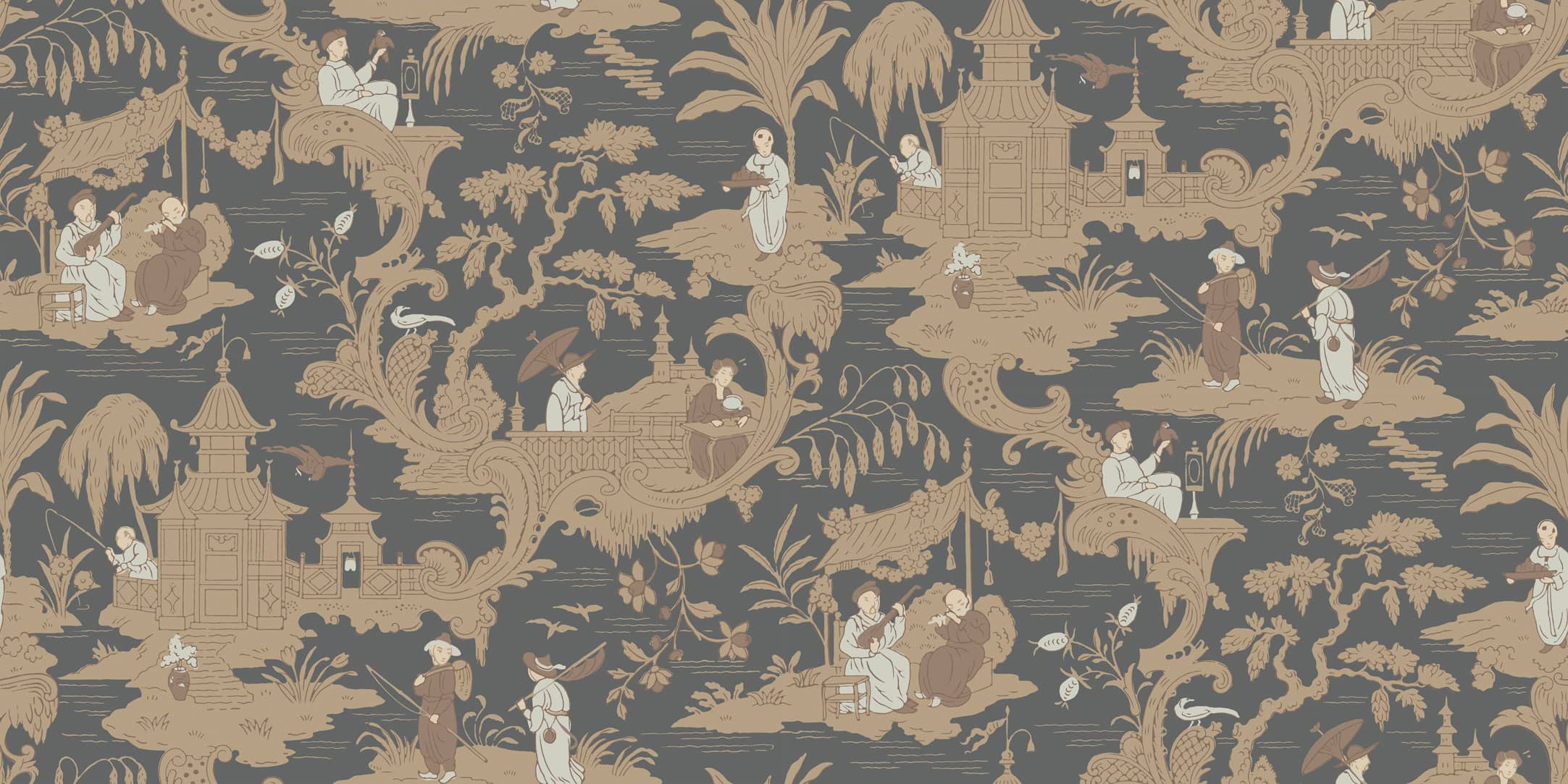 Chinese Toile Tapete - 100/8040 - Cole&Son - Archive Anthology von Cole&Son aus der Kategorie Archive Anthology mit der Artikelnummer 100-8040