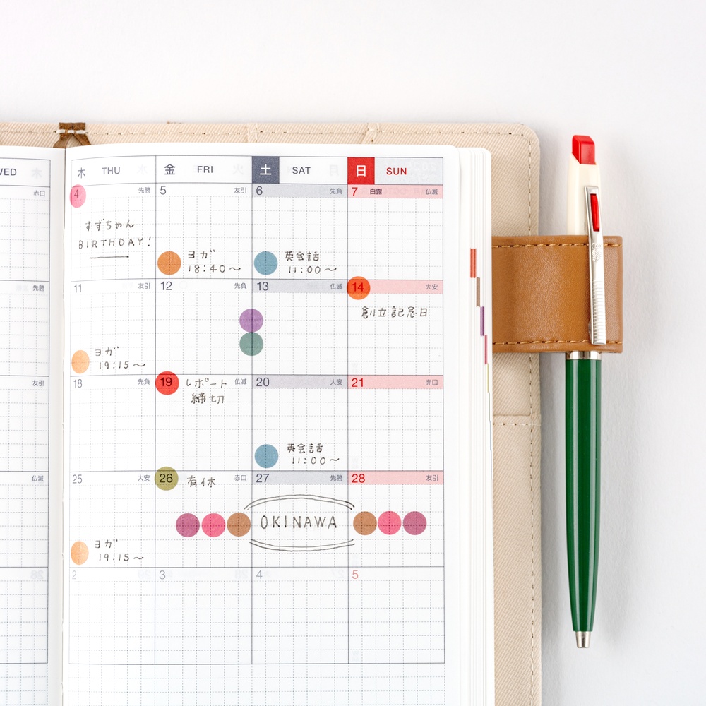 Punkt-Sticker transparent – TSUKI no IRO: 6 mm | Hobonichi
