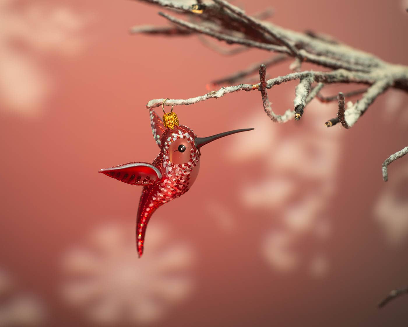 Kolibri rot - Christbaumschmuck aus Glas