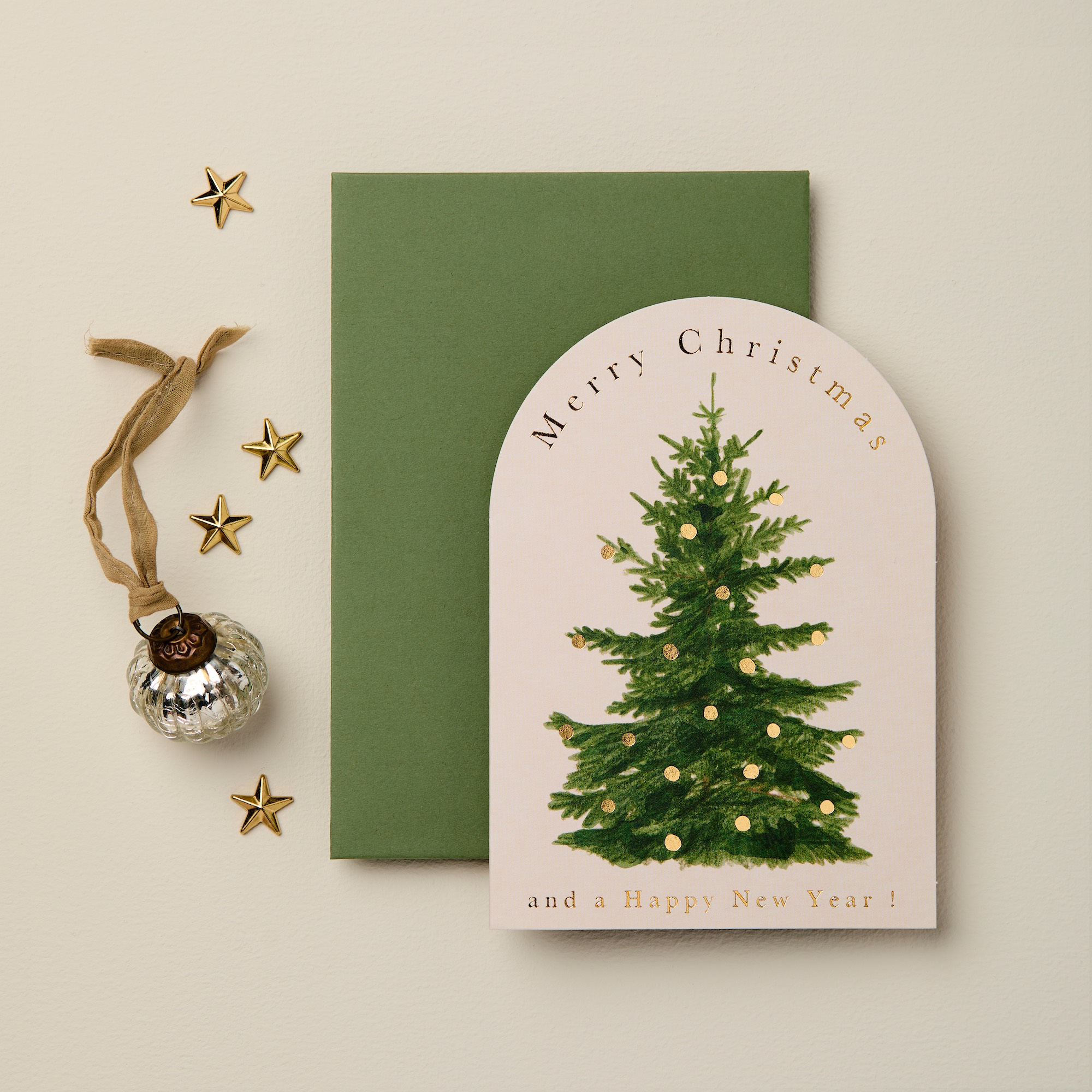 "Merry Christmas" - Christmas Tree - Grußkarte von Wanderlust Paper Co.