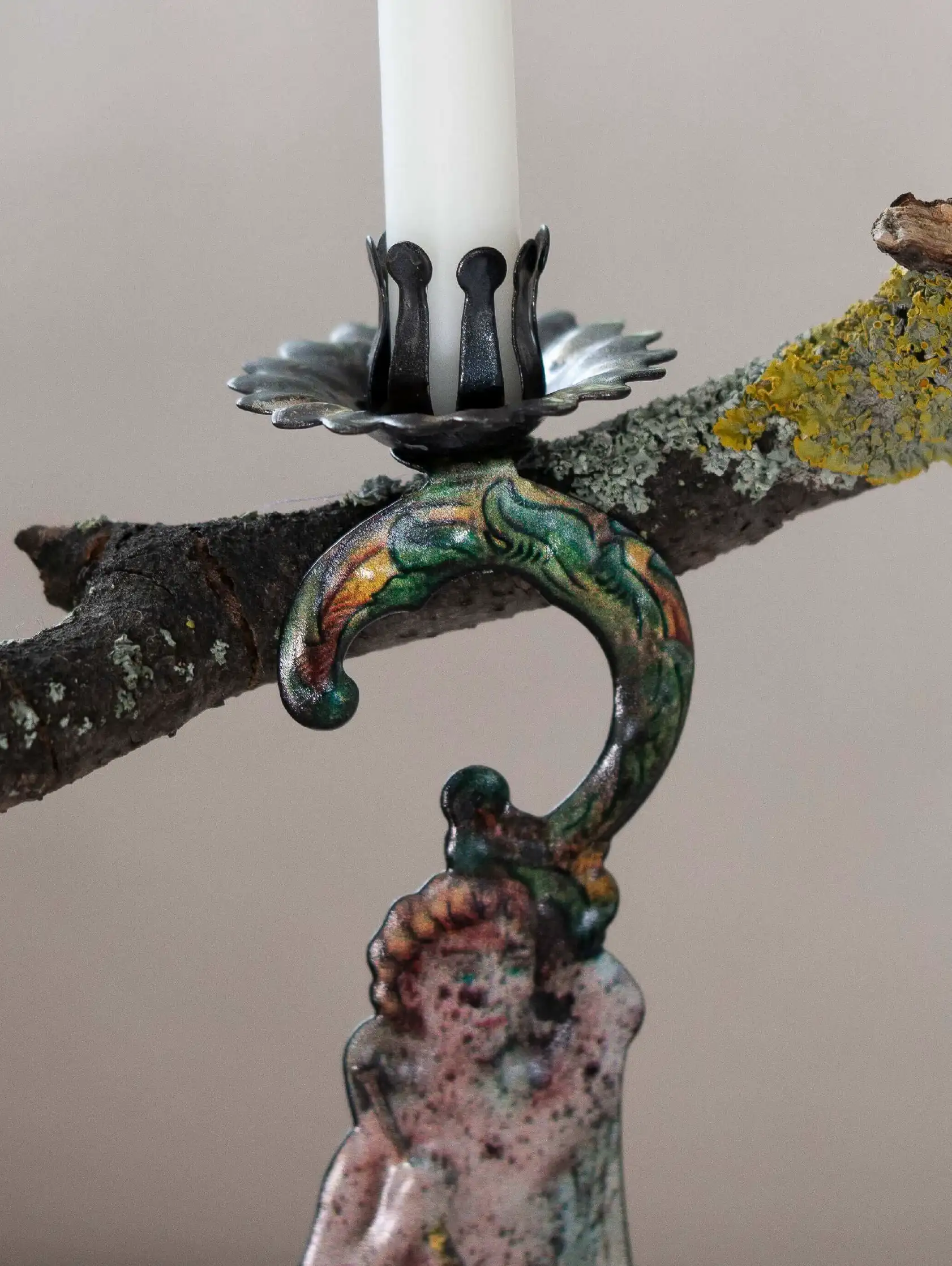 Faun-Kerzenhalter Aus Metall Mit Kugel - Deus Living Copenhagen