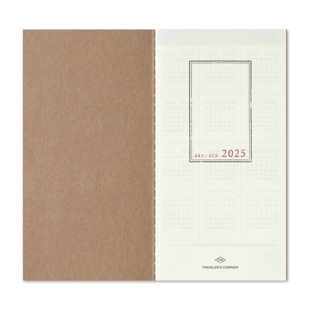 2025 Kalender (Wochenansicht + Memo) - TRAVELER'S Notebook Refill