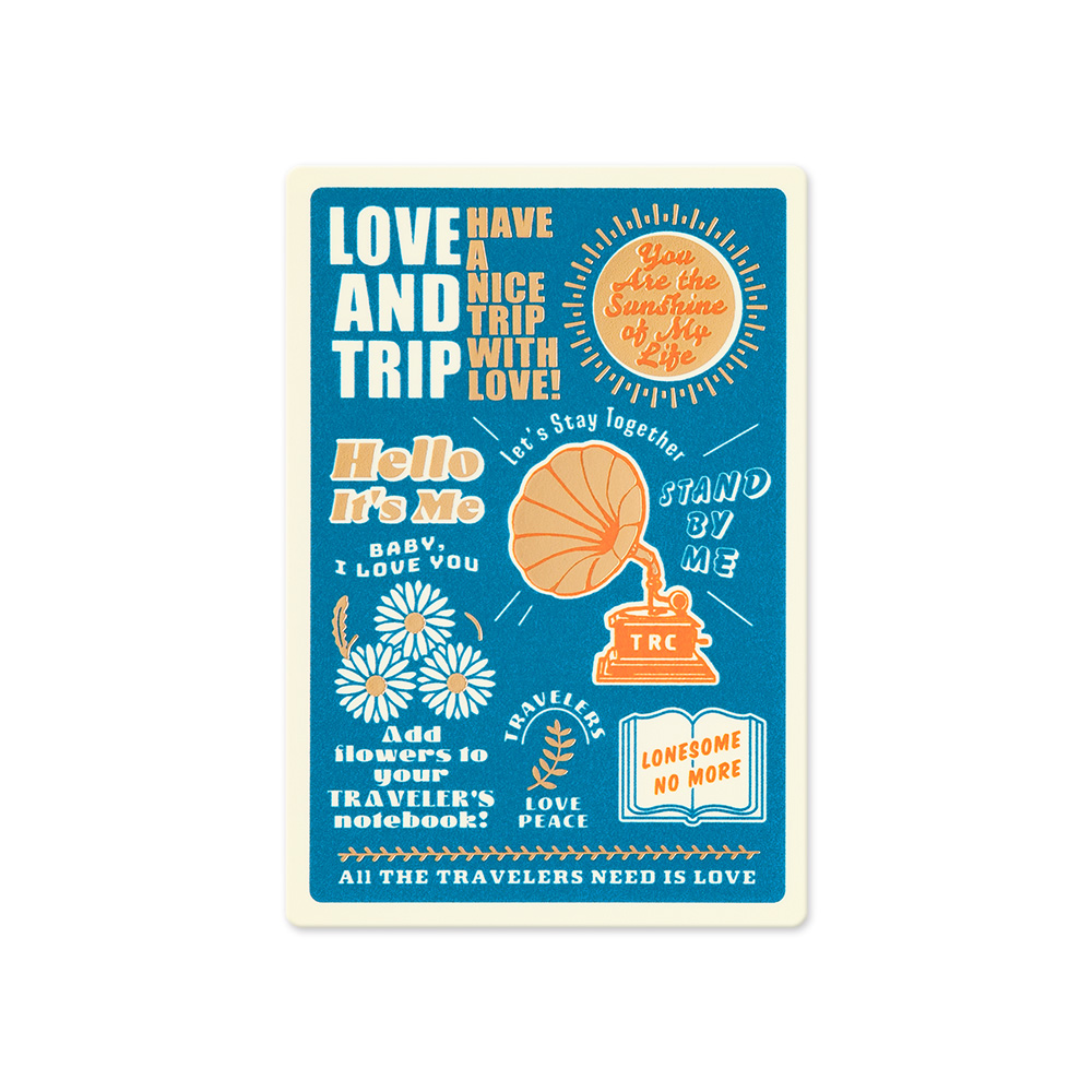 2025 Plastic Sheet "Love and Trip" - Passport von TRAVELER'S COMPANY JAPAN aus der Kategorie Einlagen und Zubehör für Größe "Passport" mit der Artikelnummer 40238006