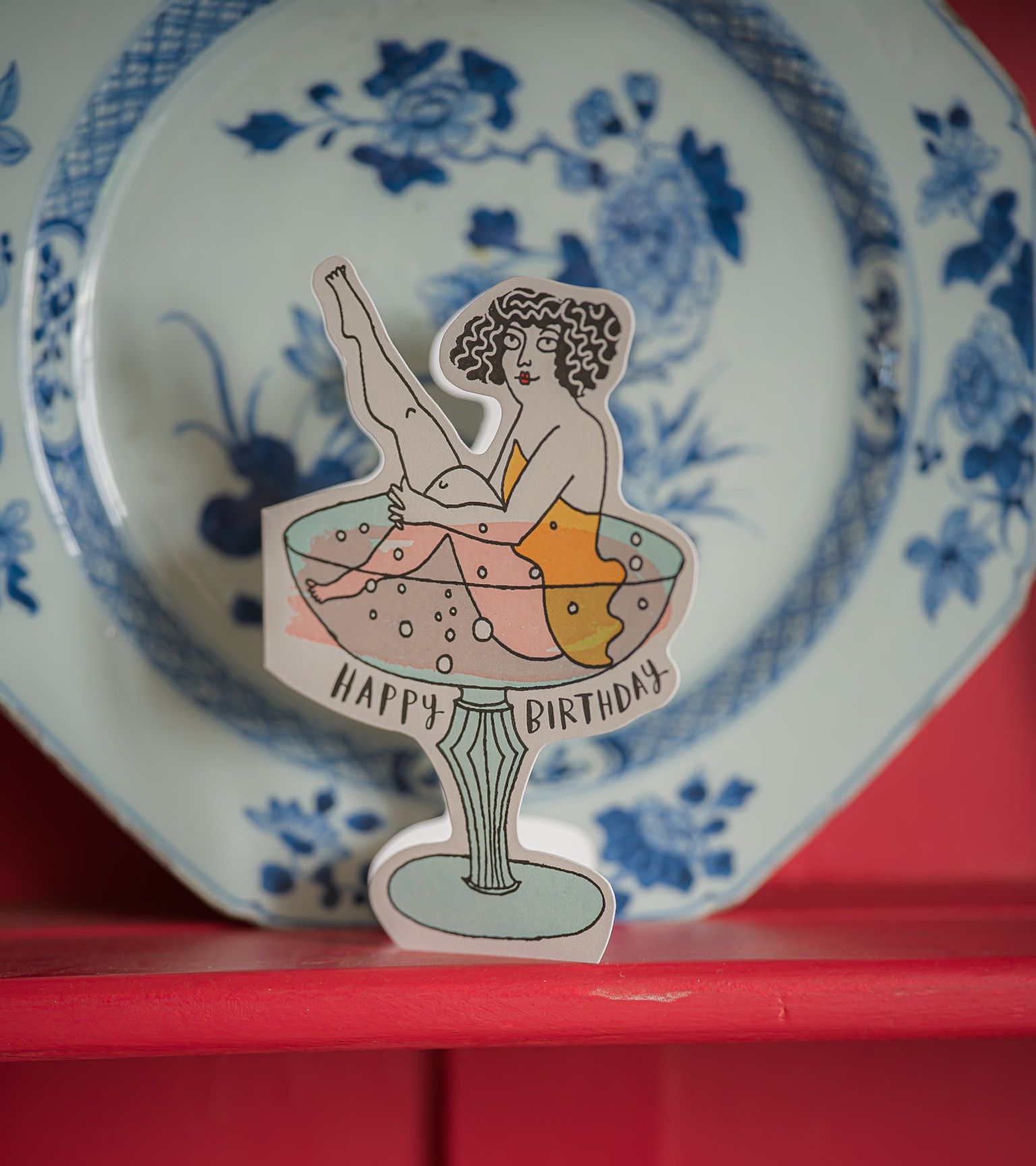 "Birthday Cocktail" - 3D Klappkarte - Cut-Out Card von Archivist