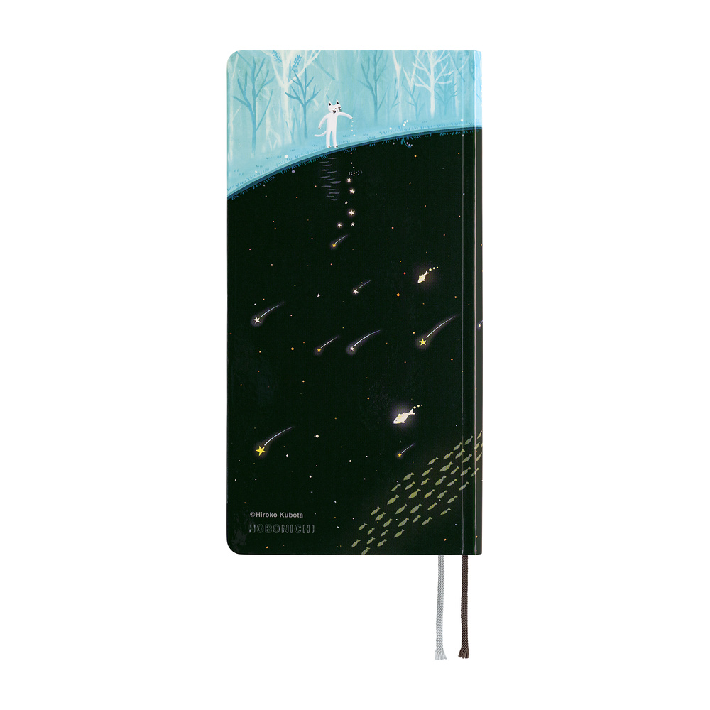 Weeks 2027 englisch – Hiroko Kubota: Meteor Shower in the Light Blue Forest | Hobonichi
