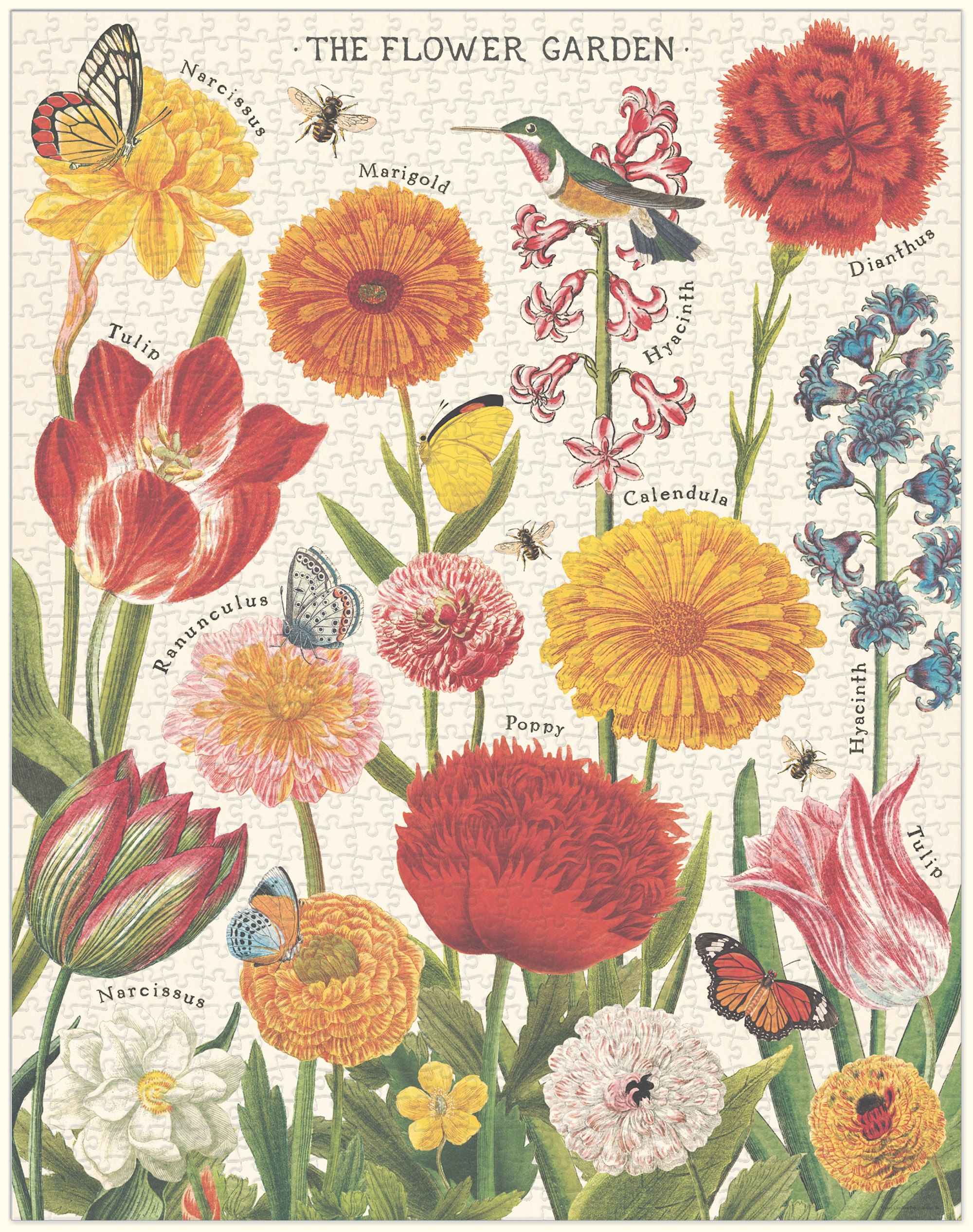 Flower Garden - Vintage Puzzle von Cavallini - 1.000 Teile