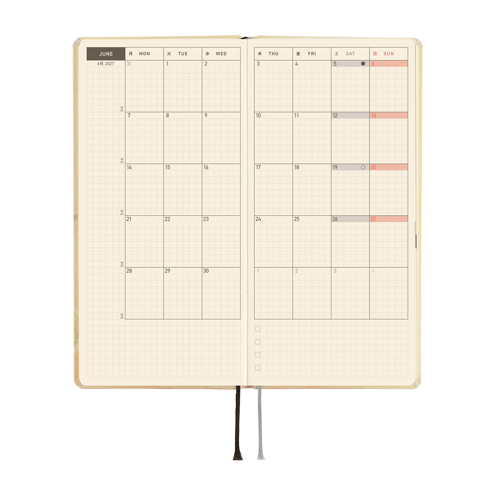 Weeks 2027 englisch – Akiko Miyakoshi: Once, in Spring | Hobonichi