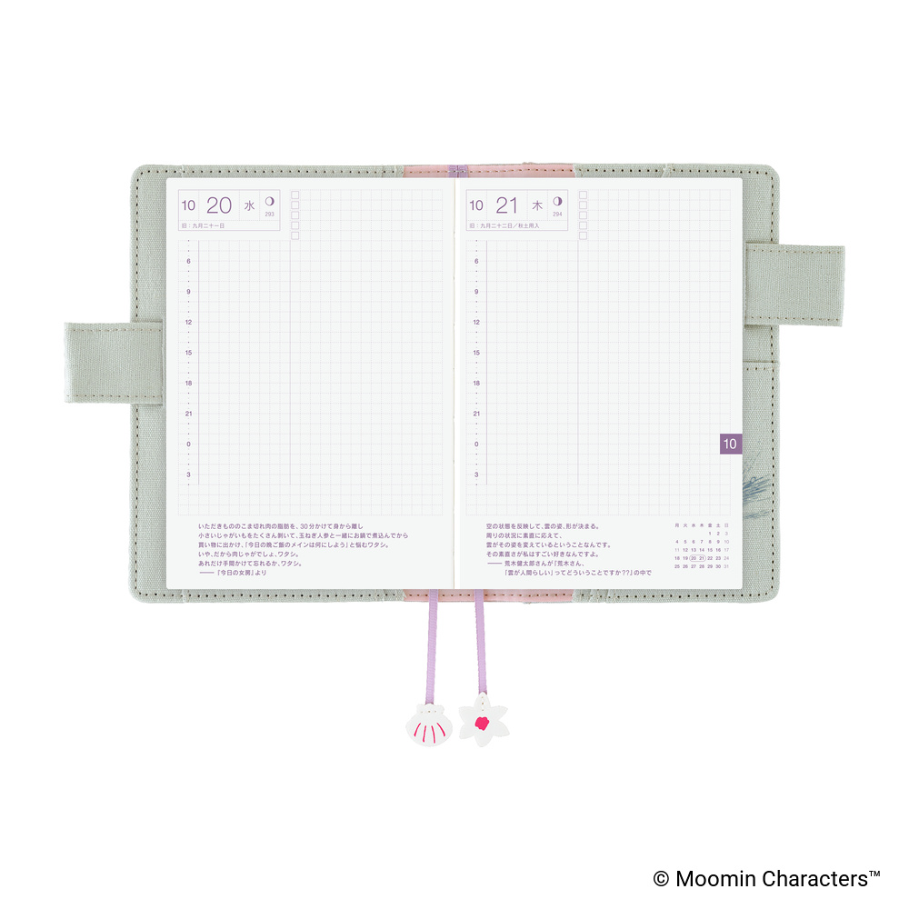 Hülle A6 Original – Moomin: My Yard (Pale Mint) | Hobonichi