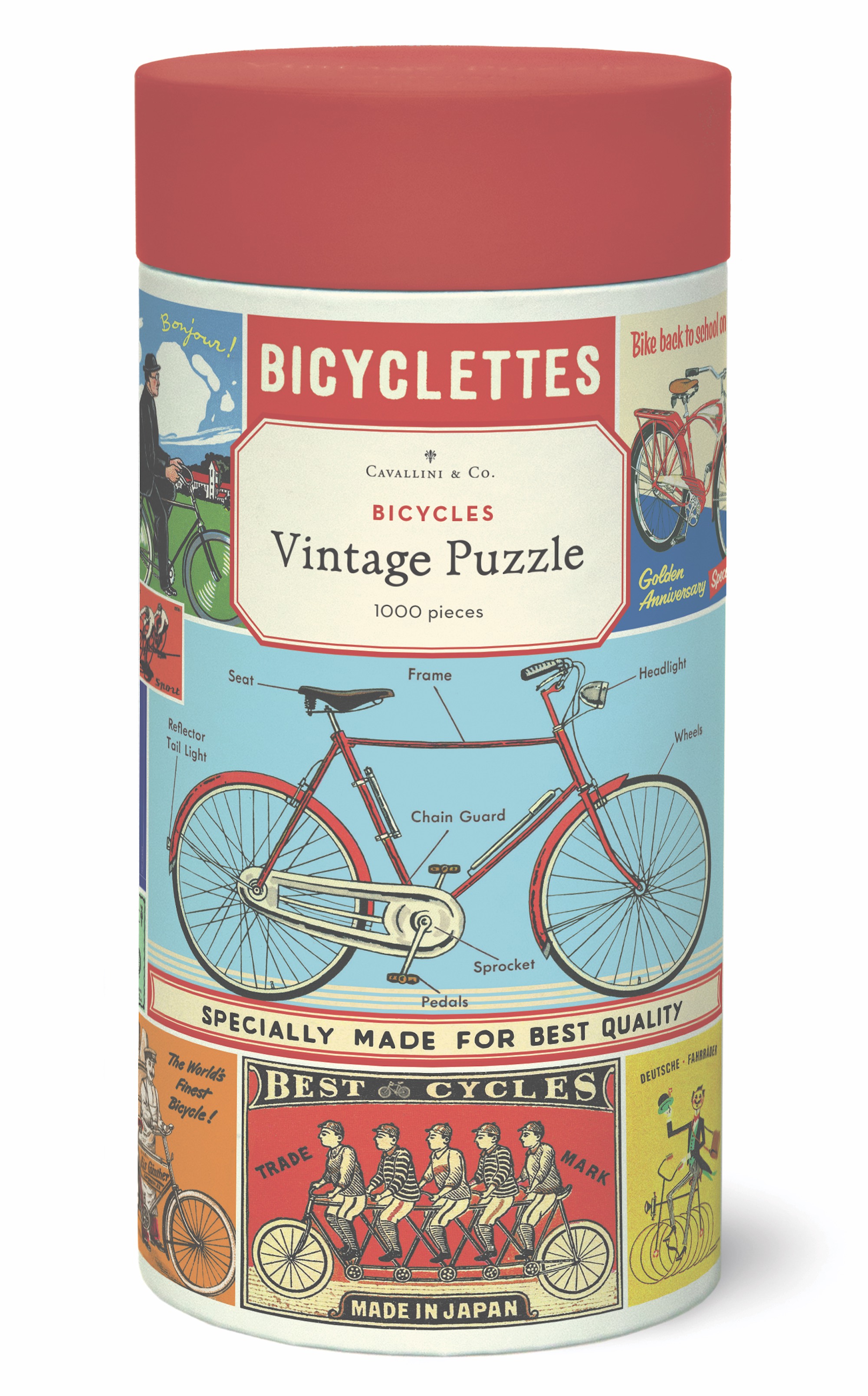 Bicycles - Vintage Puzzle von Cavallini - 1.000 Teile